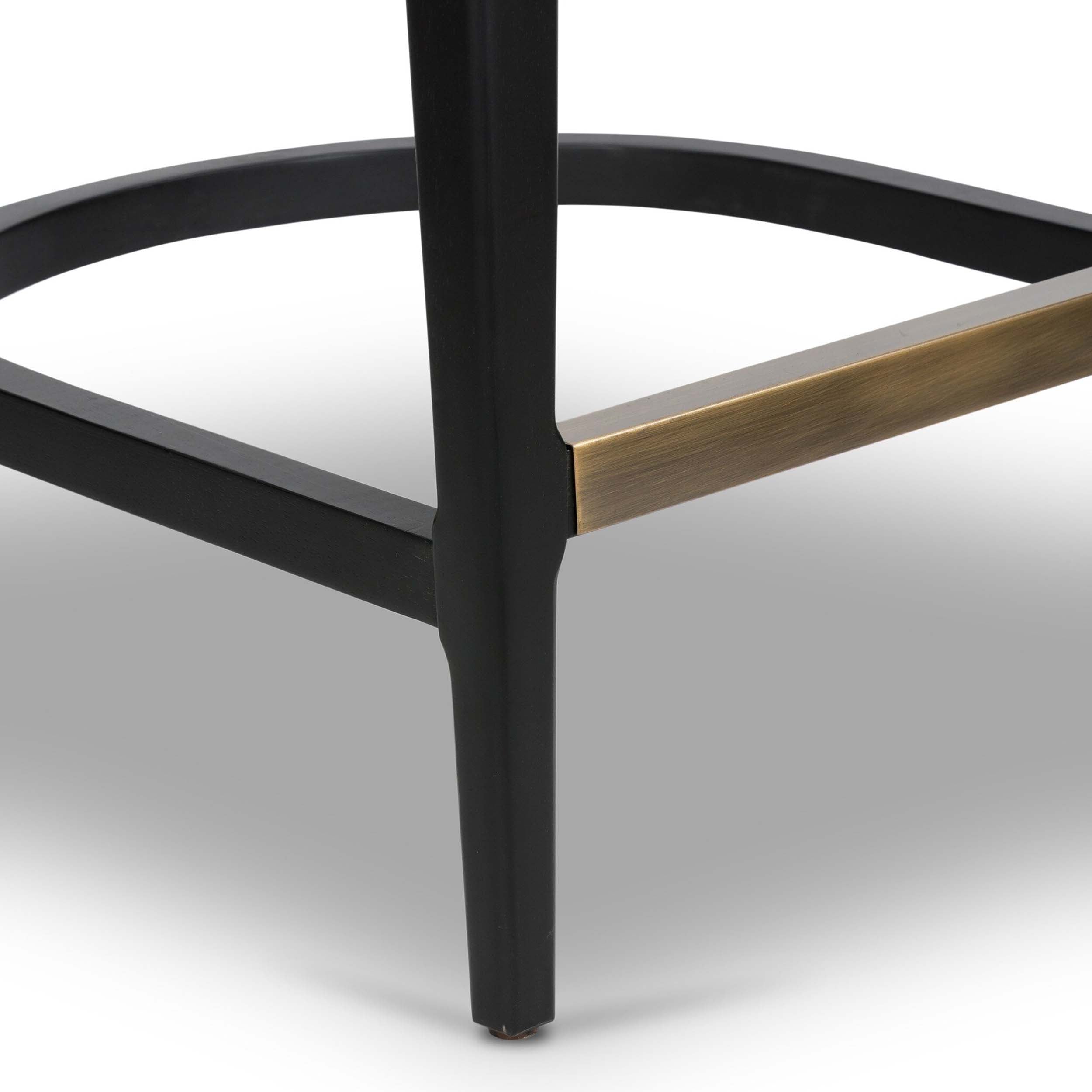 Britt Counter Stool, Savile Flax, Brushed Ebony