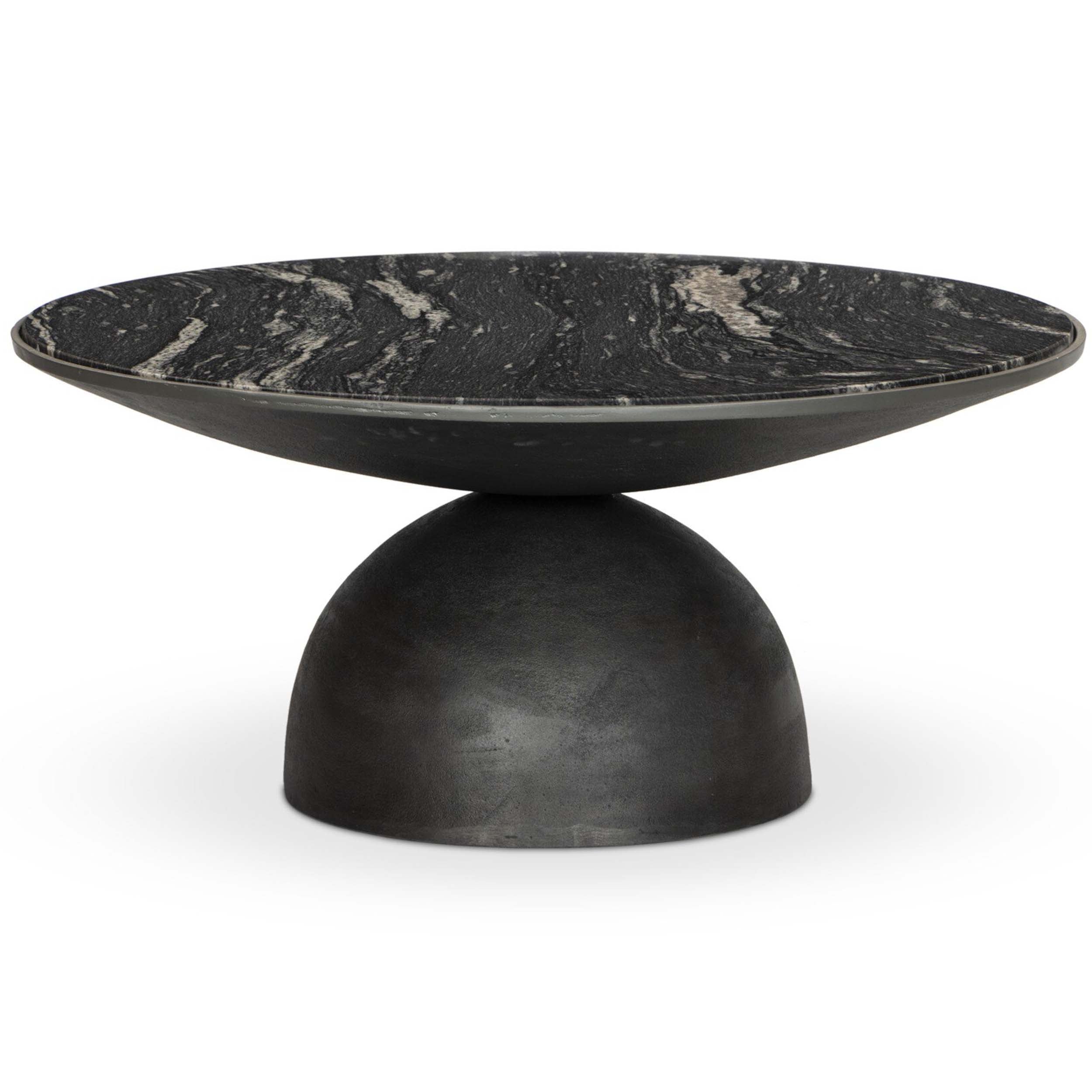 Corbett Coffee Table, Polished Black Marble