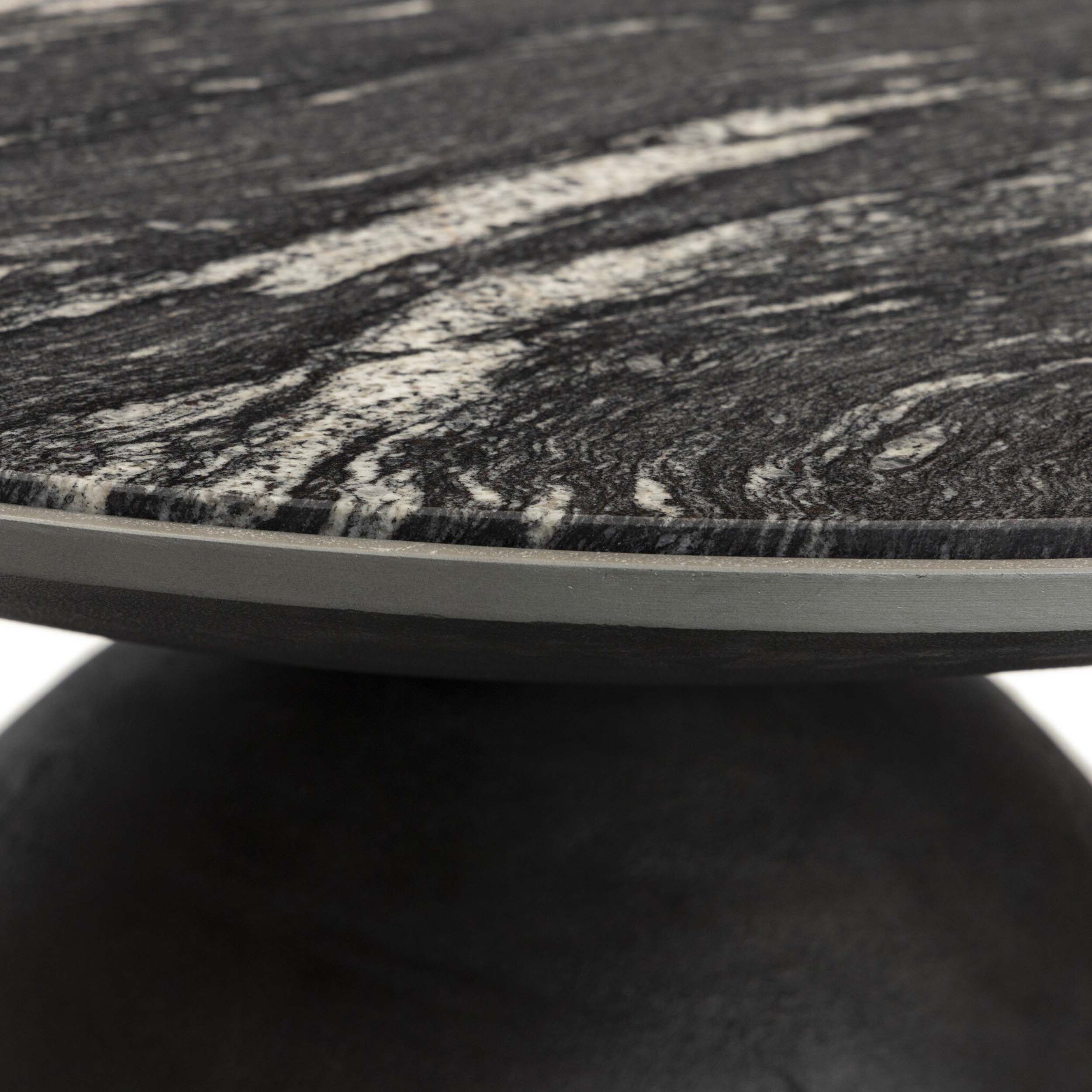 Corbett Coffee Table, Polished Black Marble