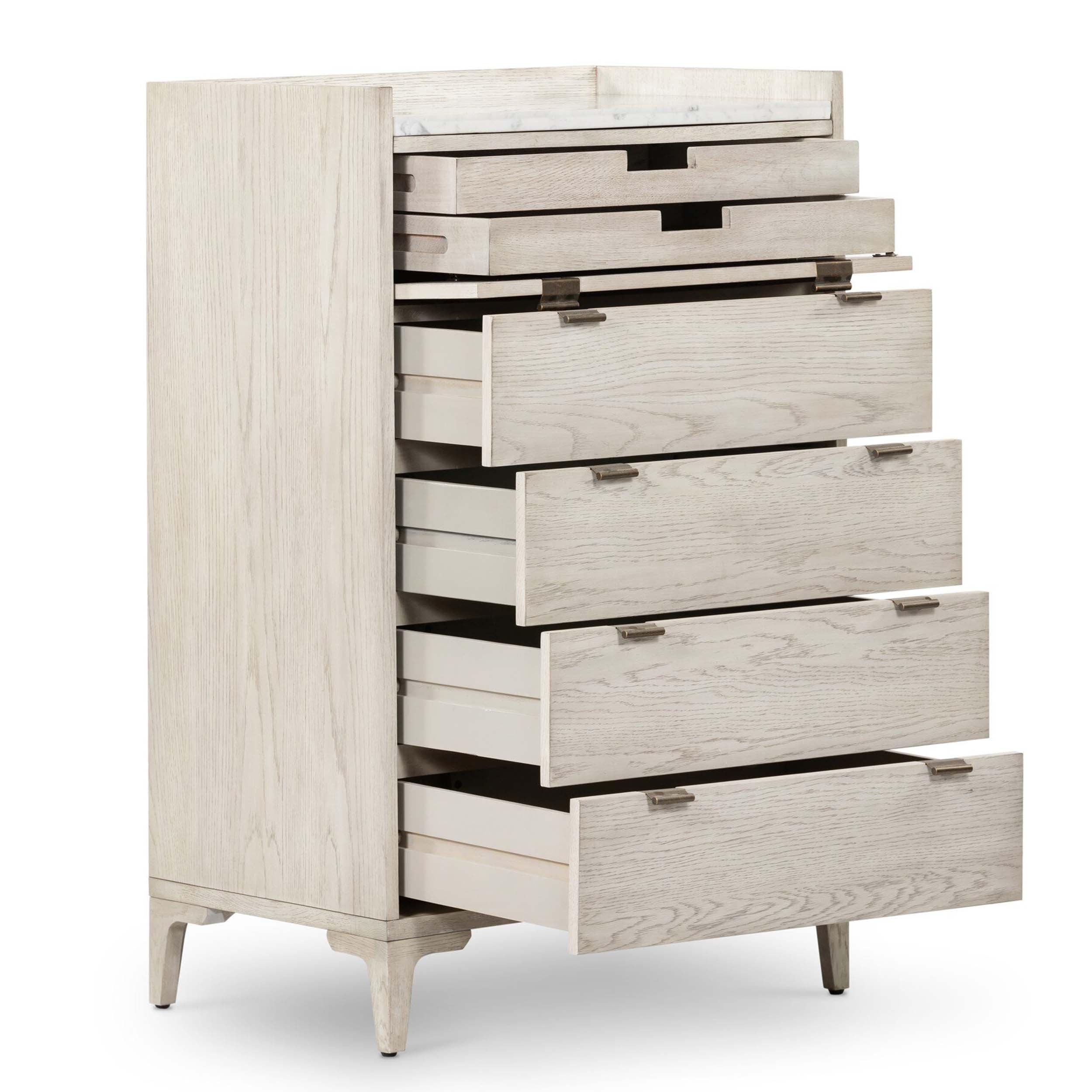 Viggo Tall Dresser, Vintage White Oak