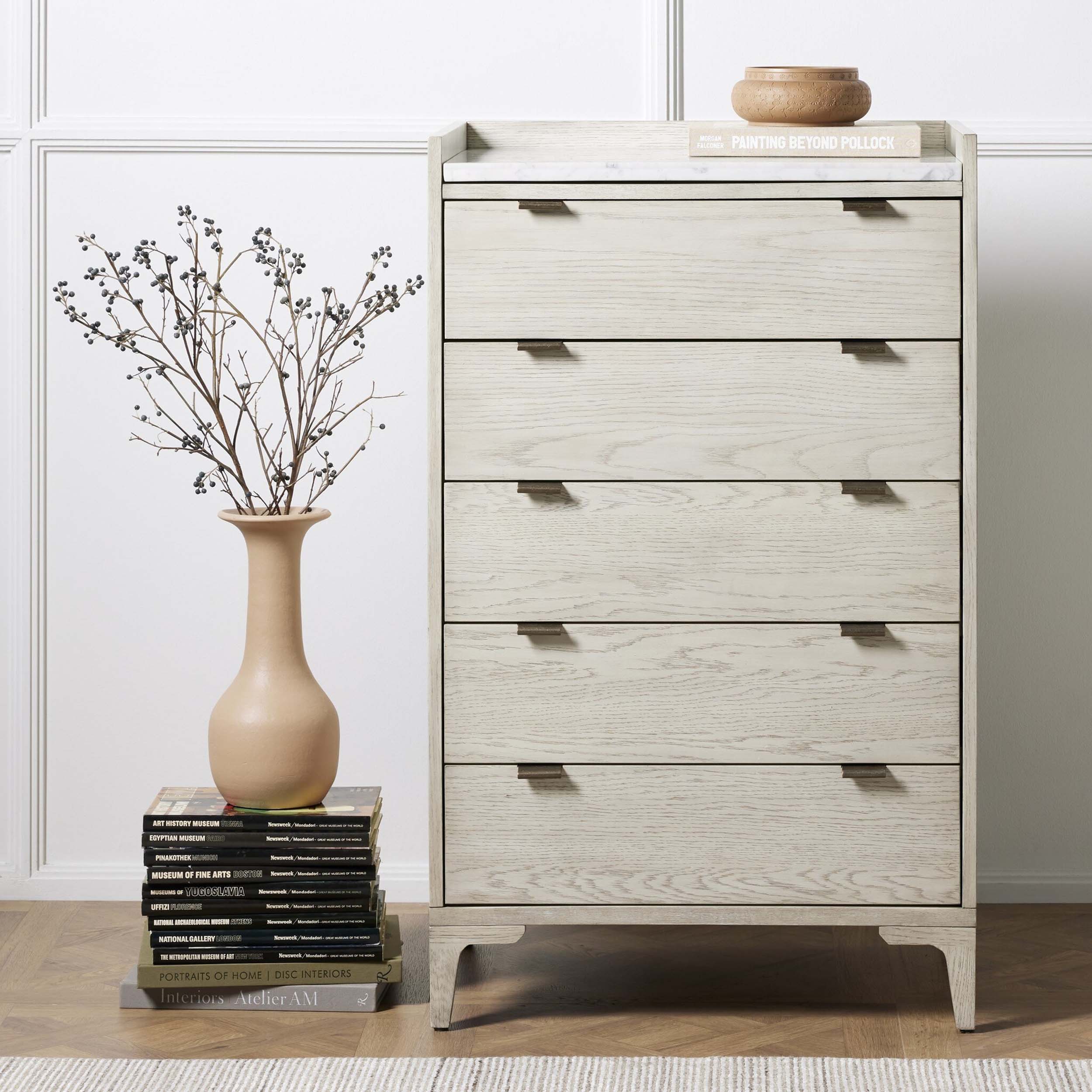 Viggo Tall Dresser, Vintage White Oak