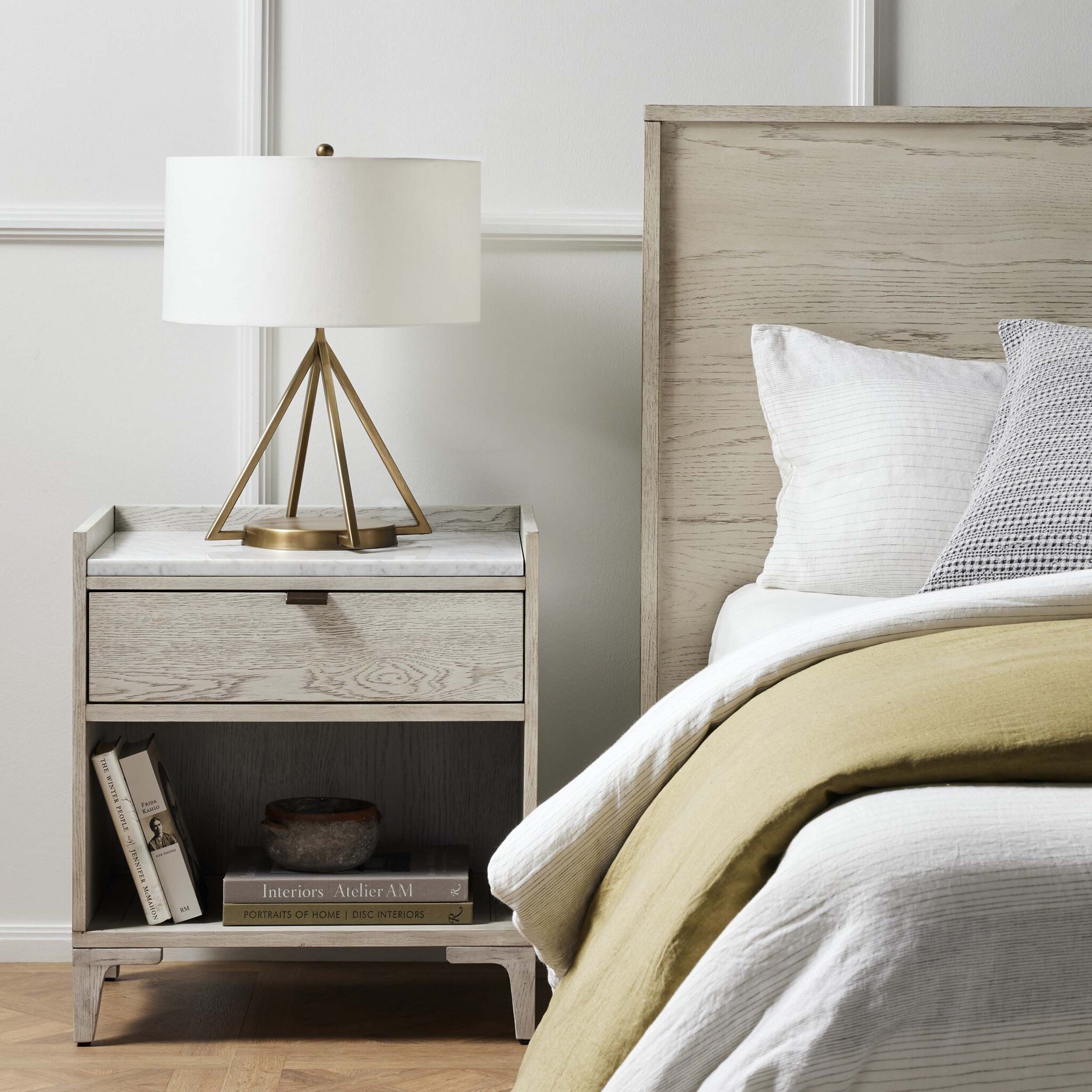 Viggo Nightstand, Italian White Marble