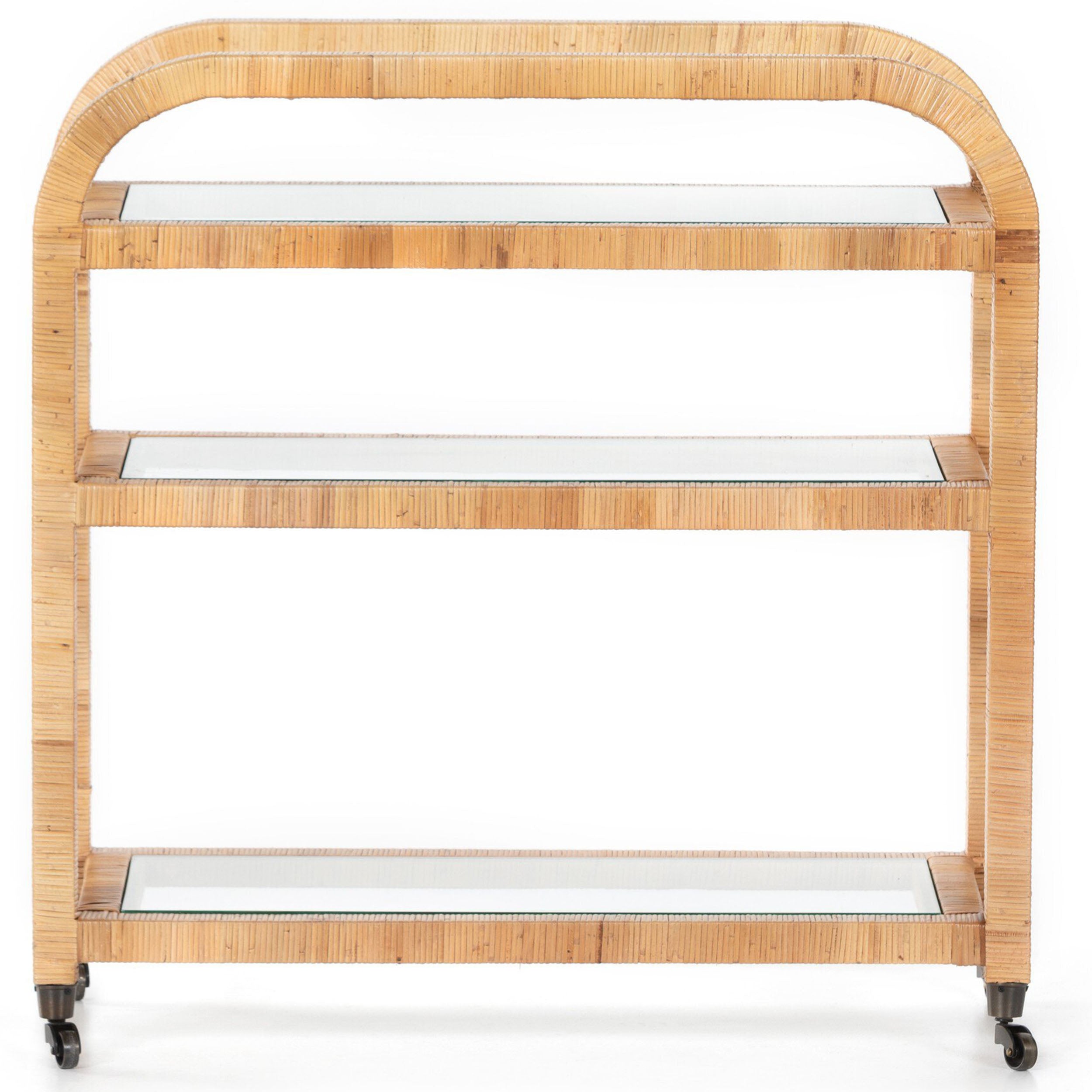 Dory Bar Cart, Wrapped Honey Rattan