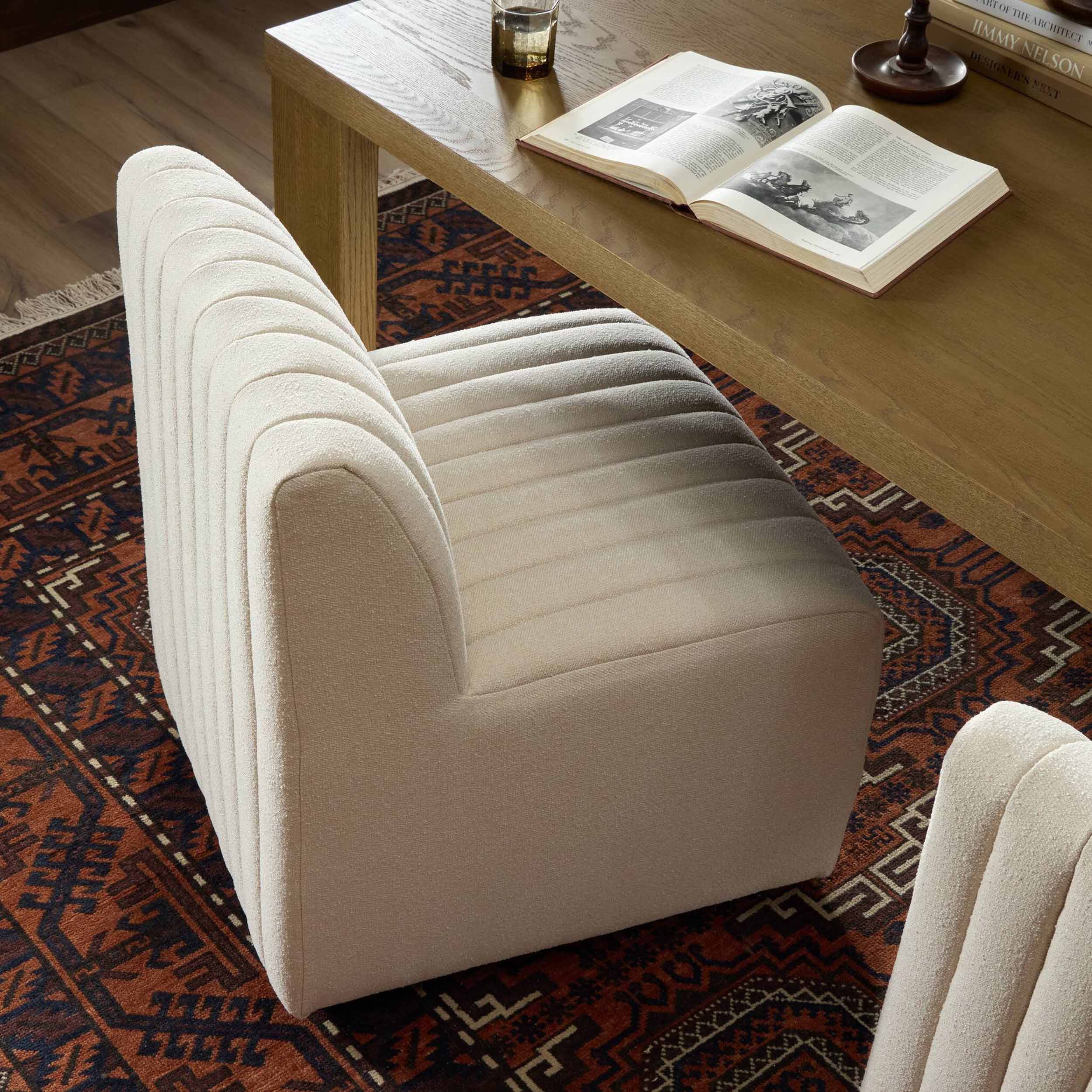 Build Your Own: Augustine Dining Banquette, Capri Oatmeal, Chair