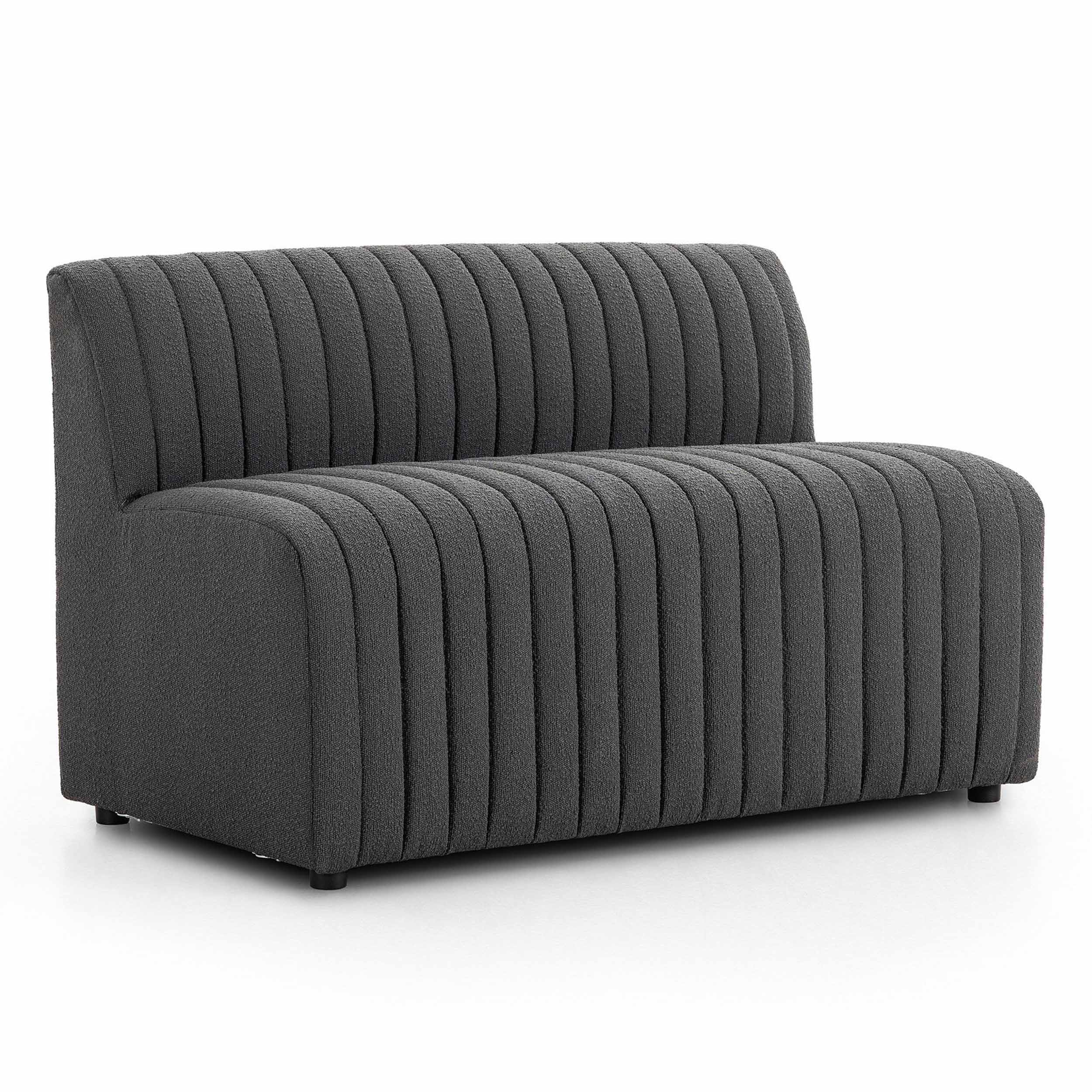 Build Your Own: Augustine Dining Banquette, FIQA Boucle Charcoal, 49" Bench