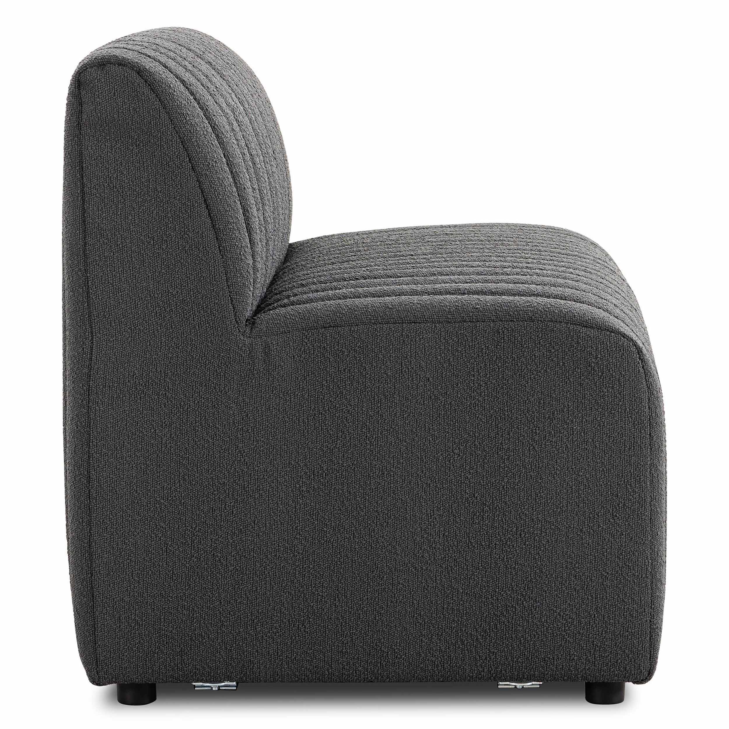 Build Your Own: Augustine Dining Banquette, FIQA Boucle Charcoal, 49" Bench