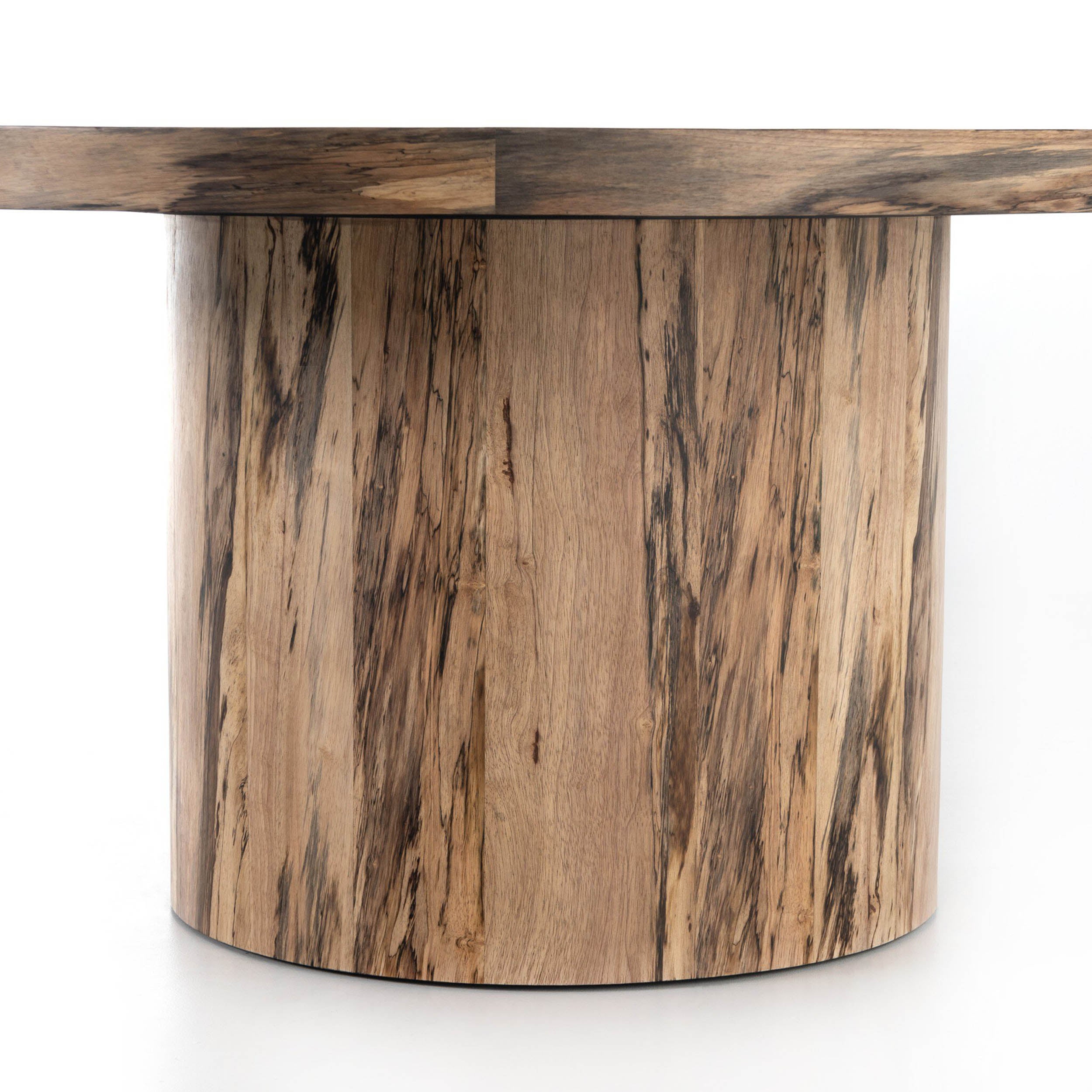 Hudson Round Dining Table, Spalted Primavera