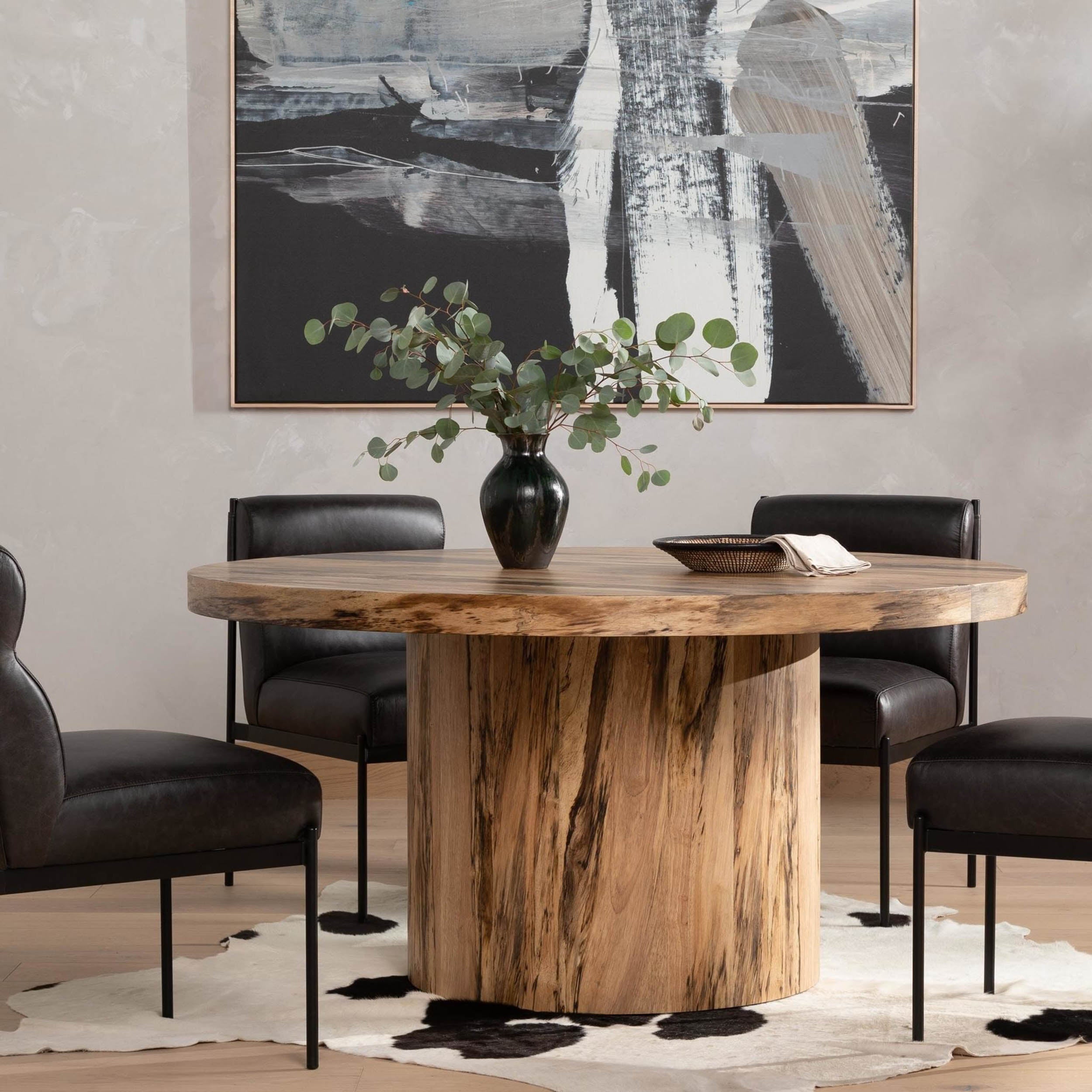 Hudson Round Dining Table, Spalted Primavera
