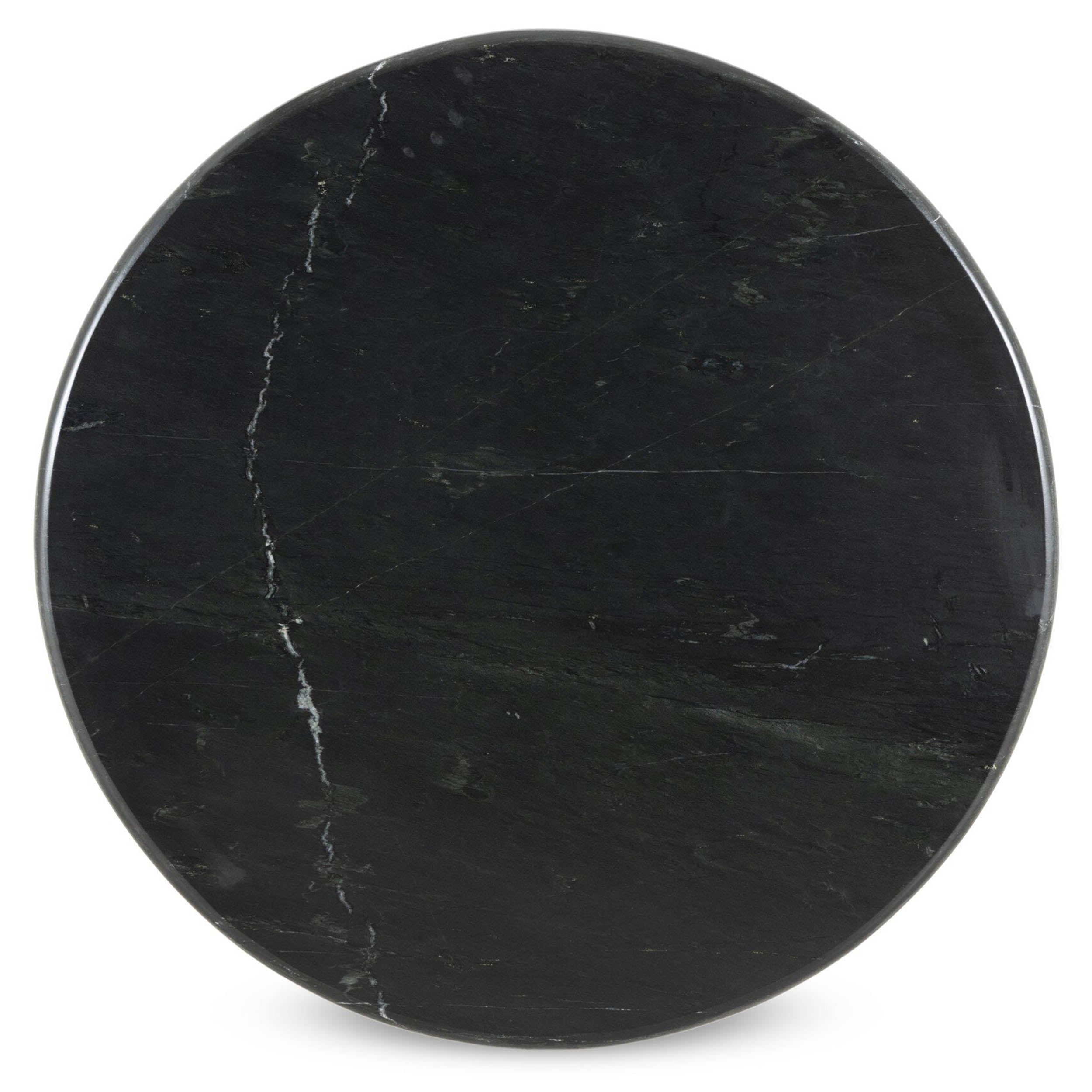 Belle Round Dining Table, Black Marble