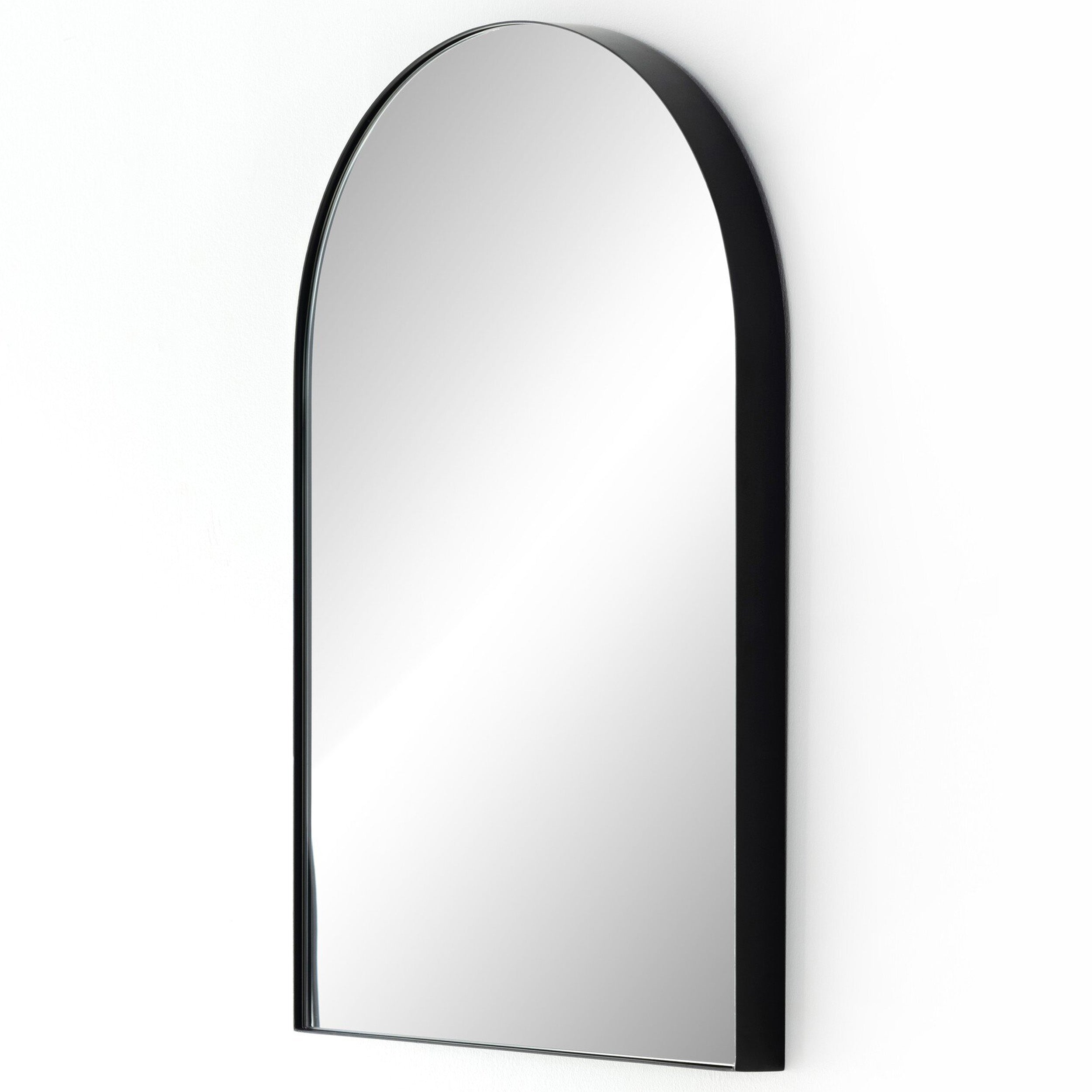Georgina Small Mirror, Iron Matte Black