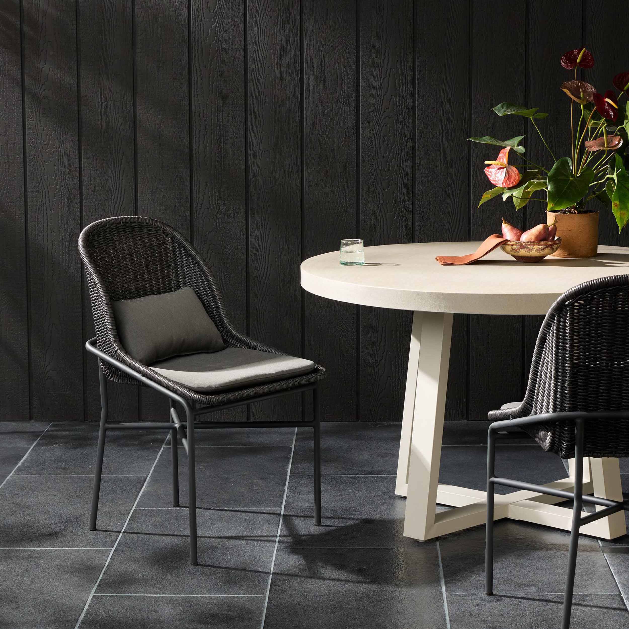 Jericho Outdoor Dining Chair, Arashi Graphite