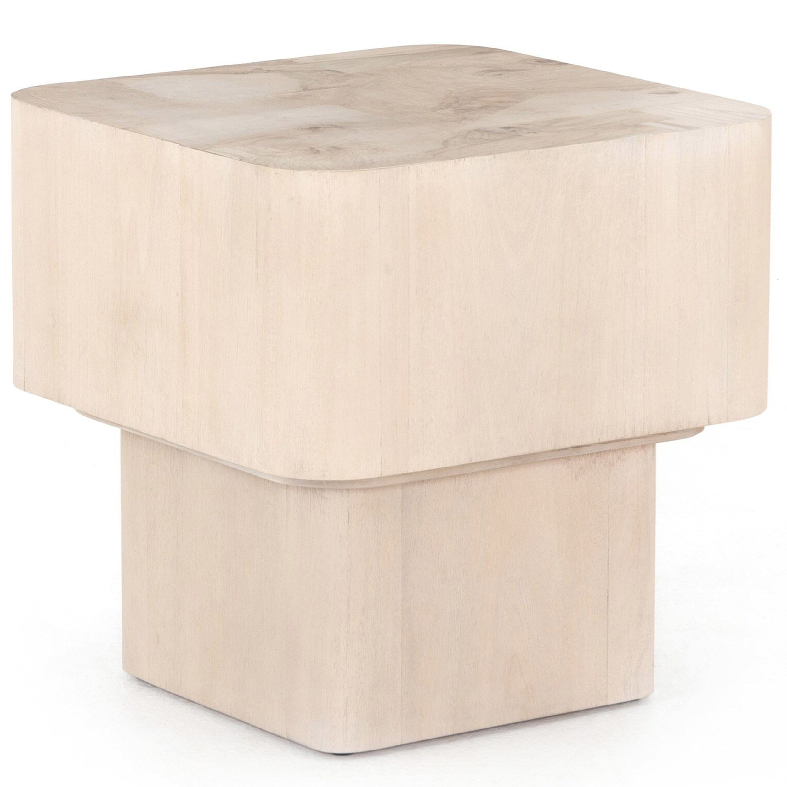Blanco End Table, Bleached Burl