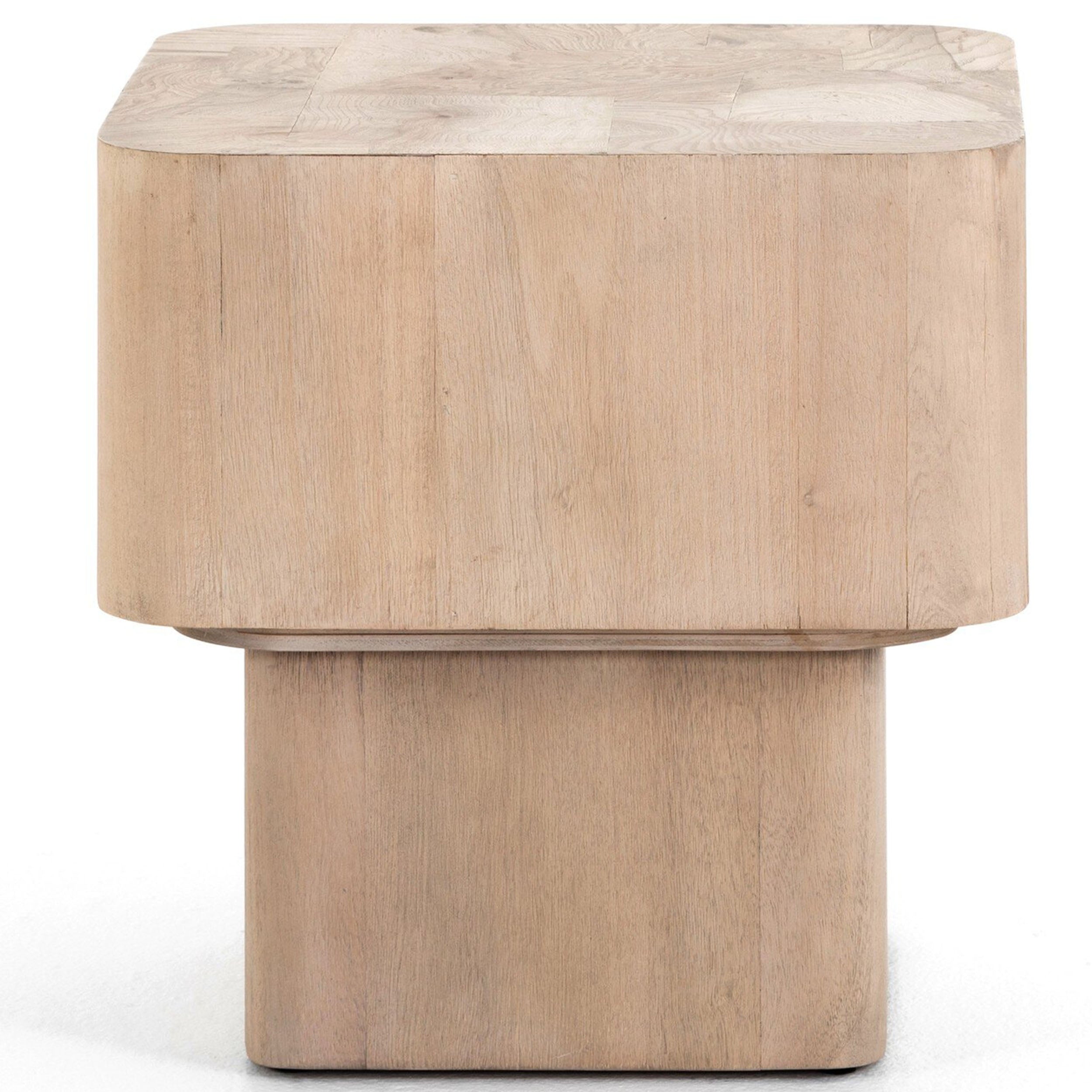 Blanco End Table, Bleached Burl
