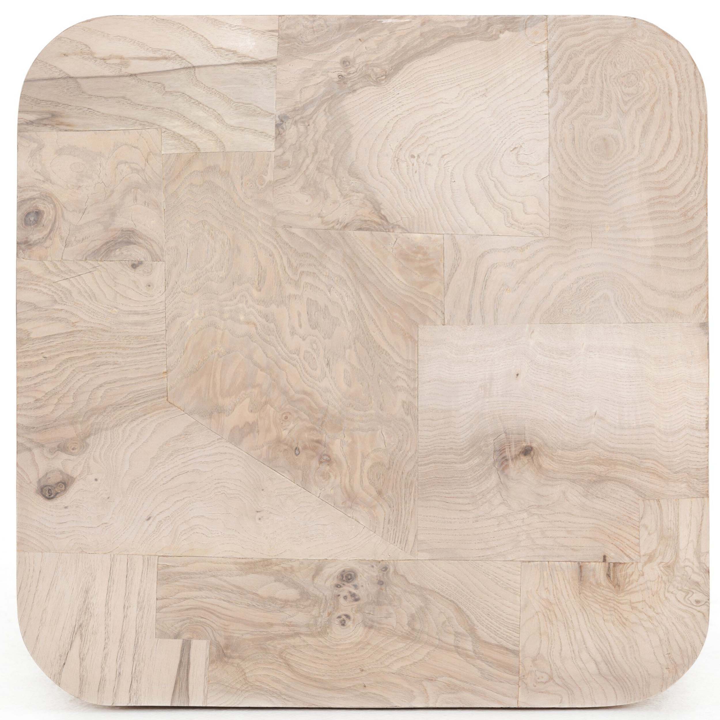 Blanco End Table, Bleached Burl
