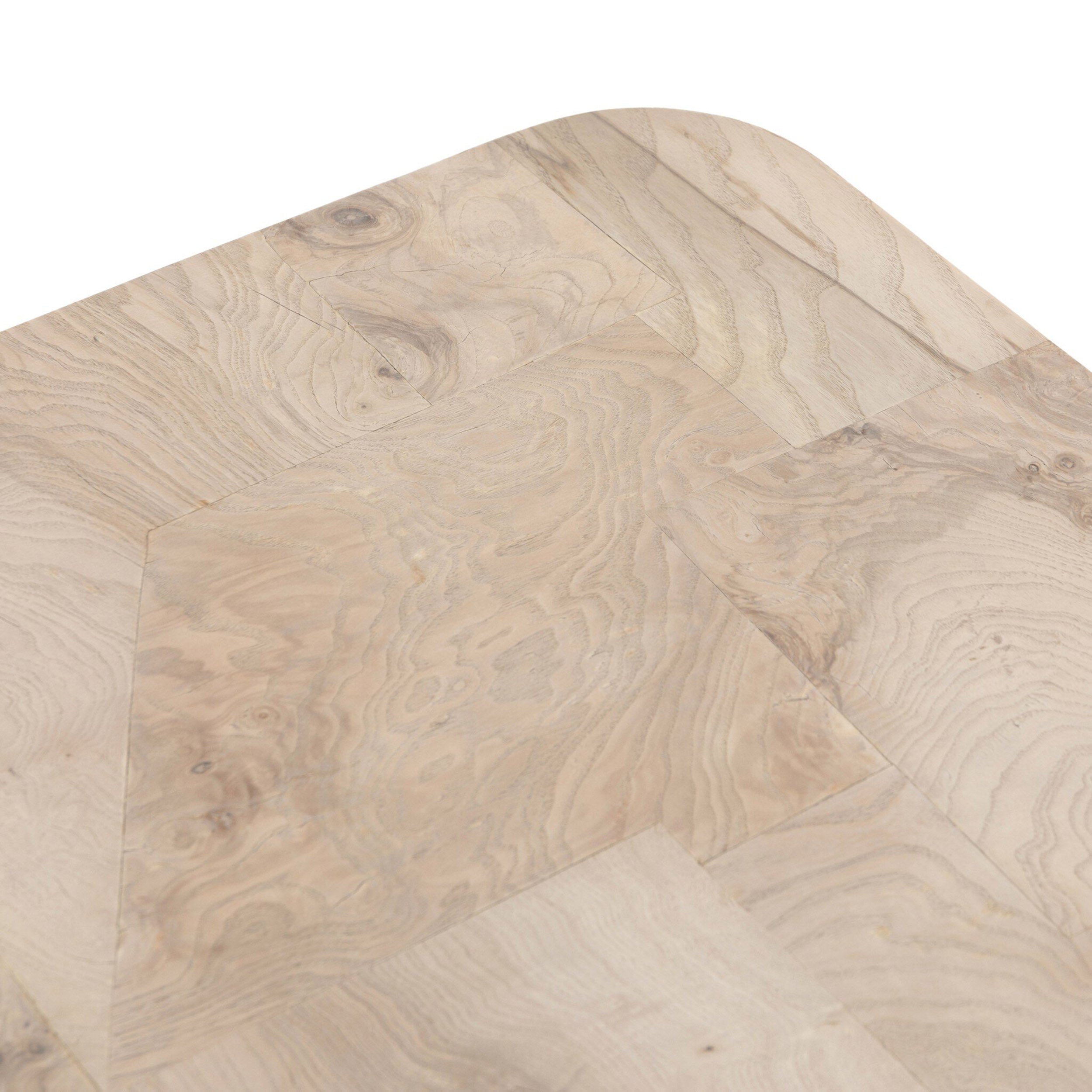 Blanco End Table, Bleached Burl