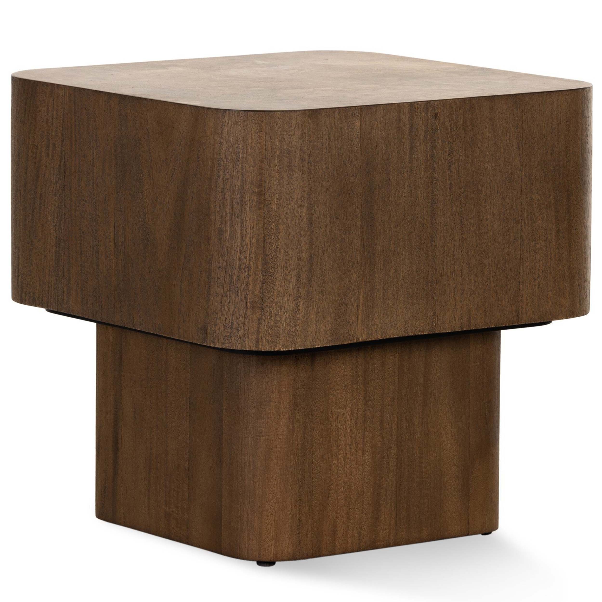 Blanco End Table, Warm Umber Burl