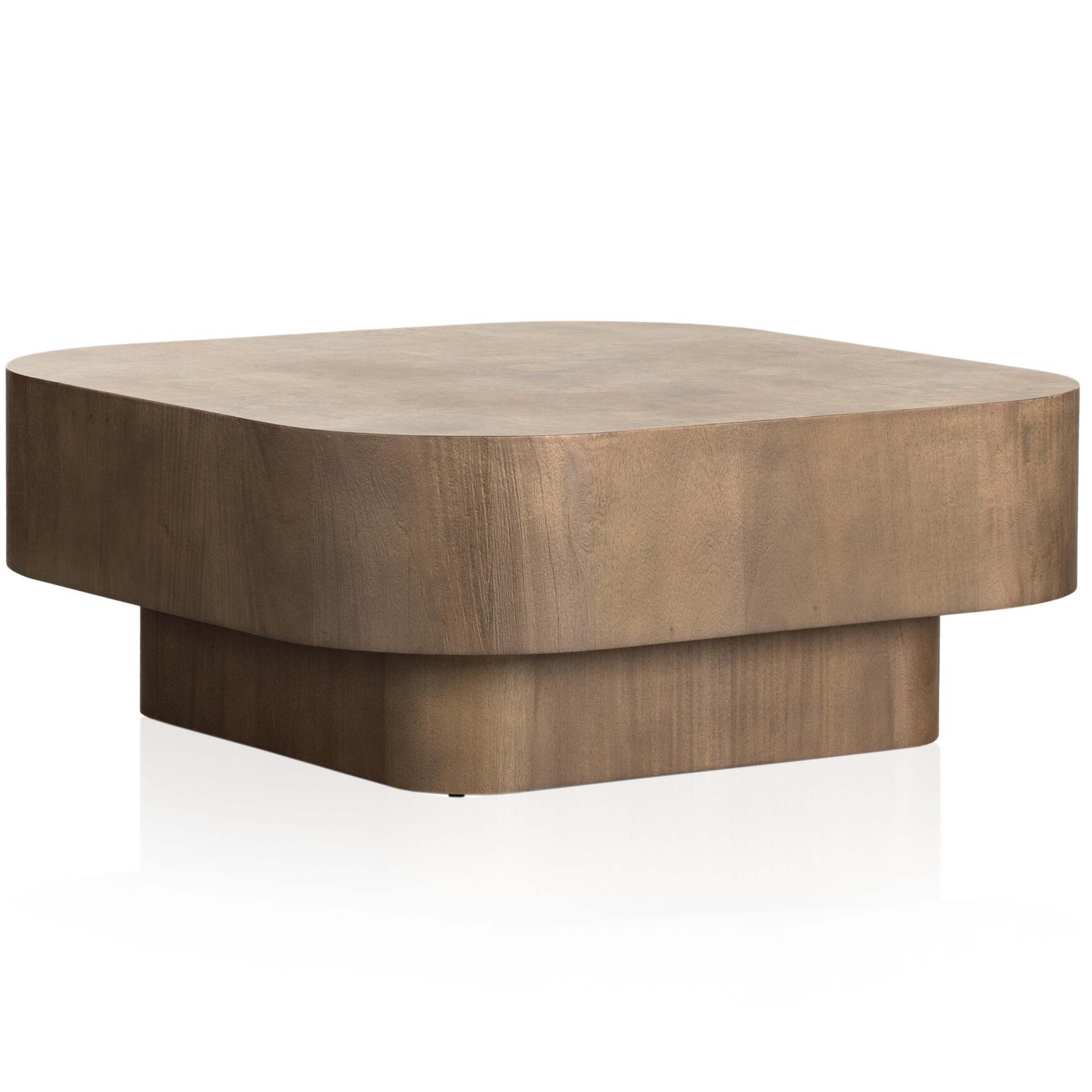 Blanco Coffee Table, Warm Umber Burl