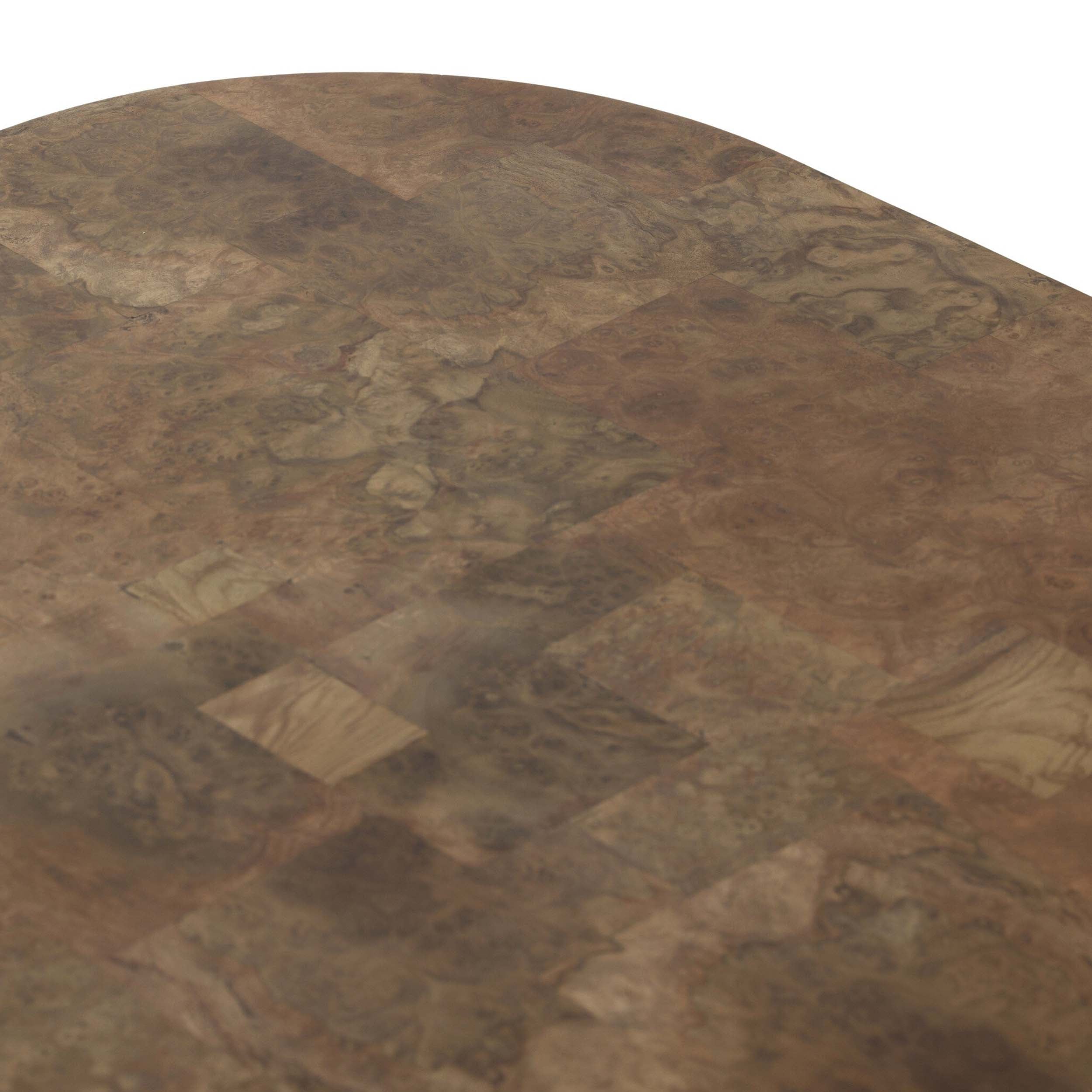 Blanco Coffee Table, Warm Umber Burl