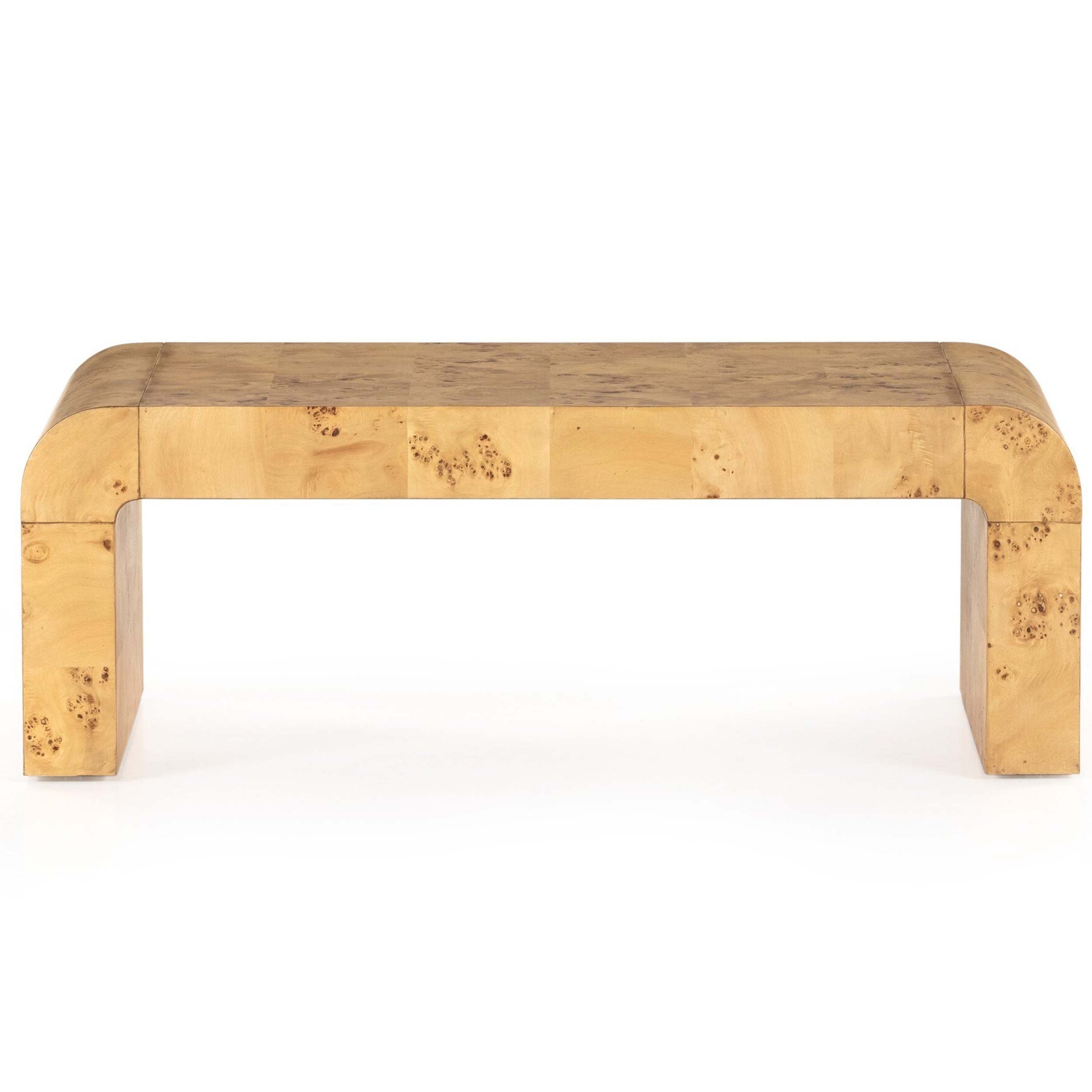 Jenson Coffee Table, Natural Poplar Burl Veneer