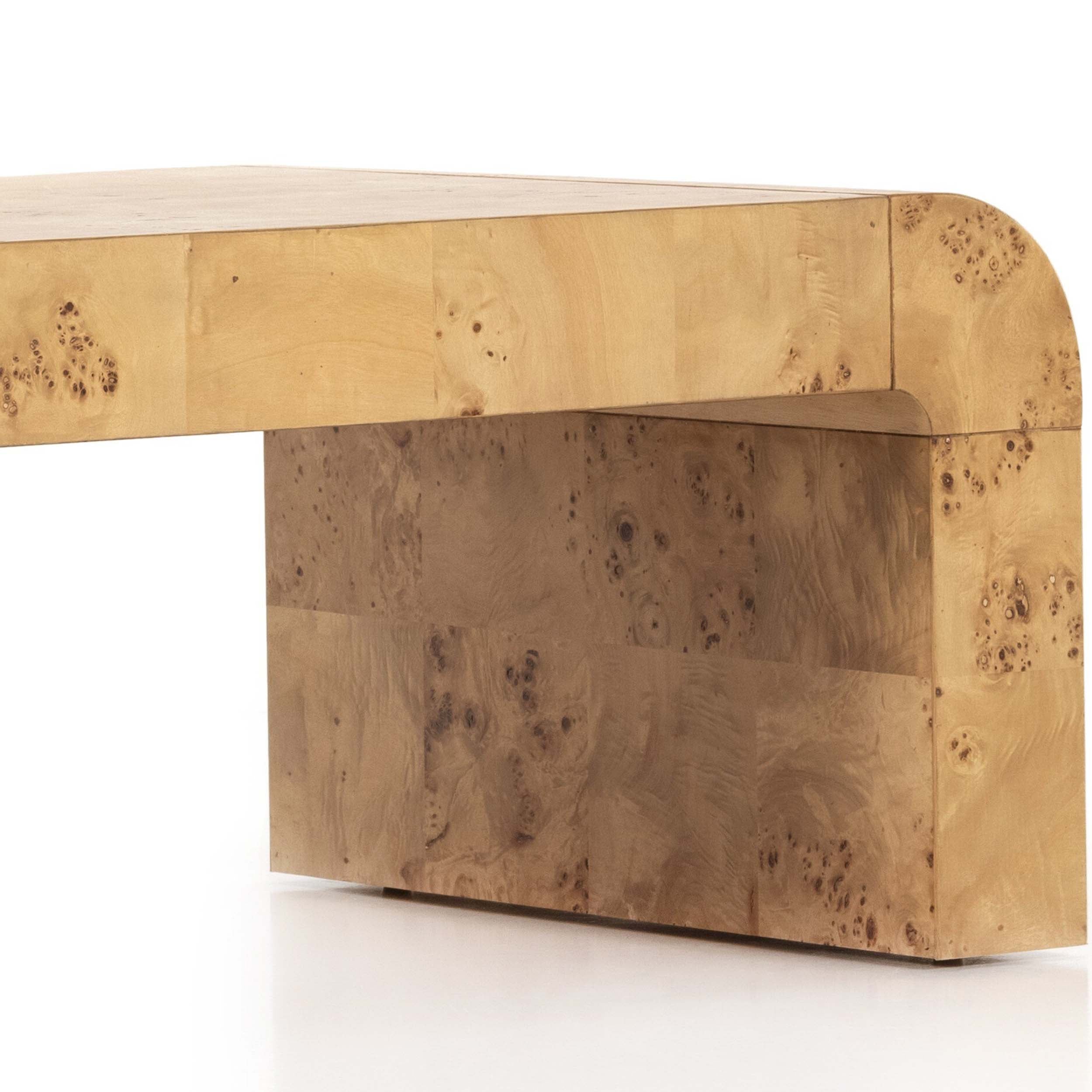 Jenson Coffee Table, Natural Poplar Burl Veneer