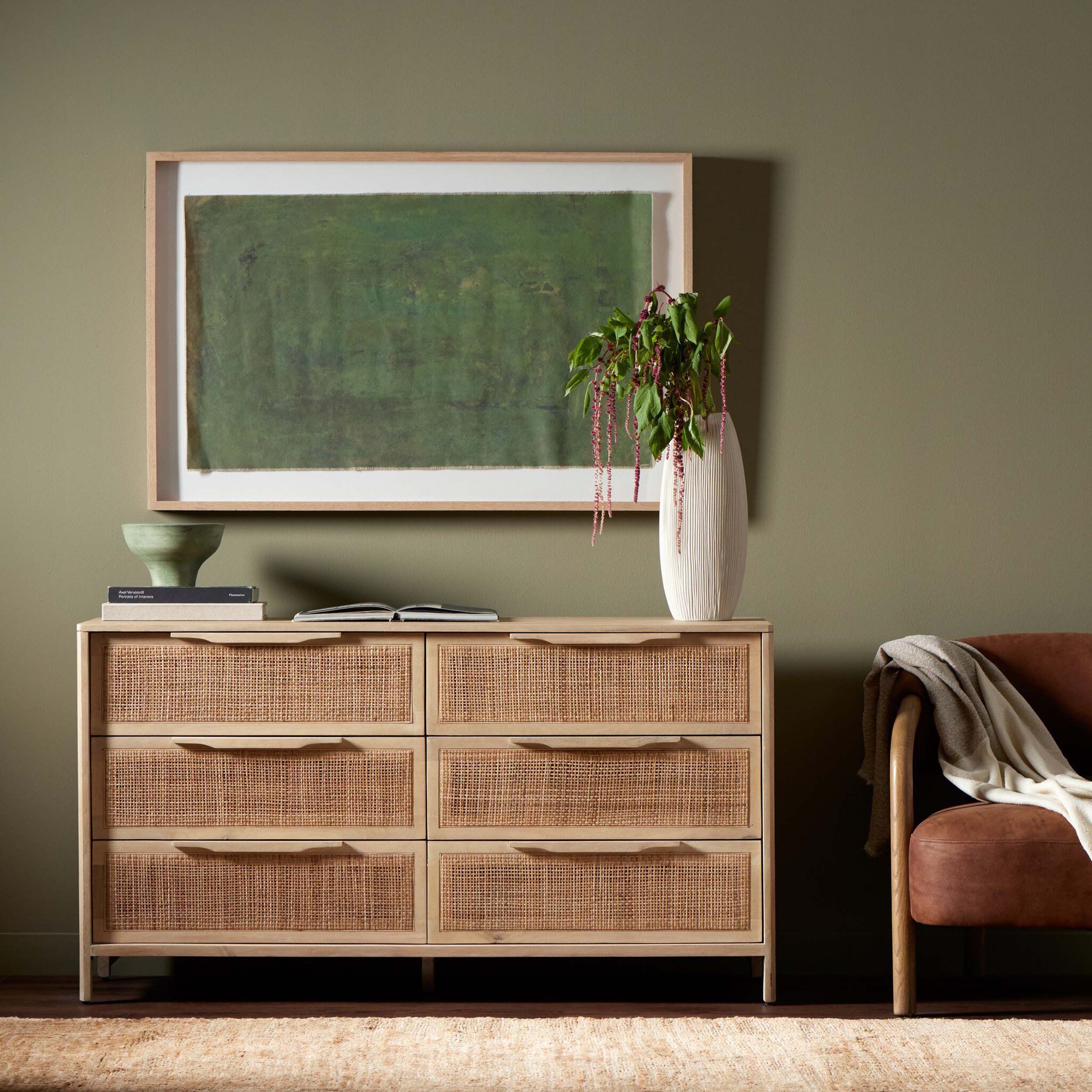 Sydney 6 Drawer Dresser, Natural Mango