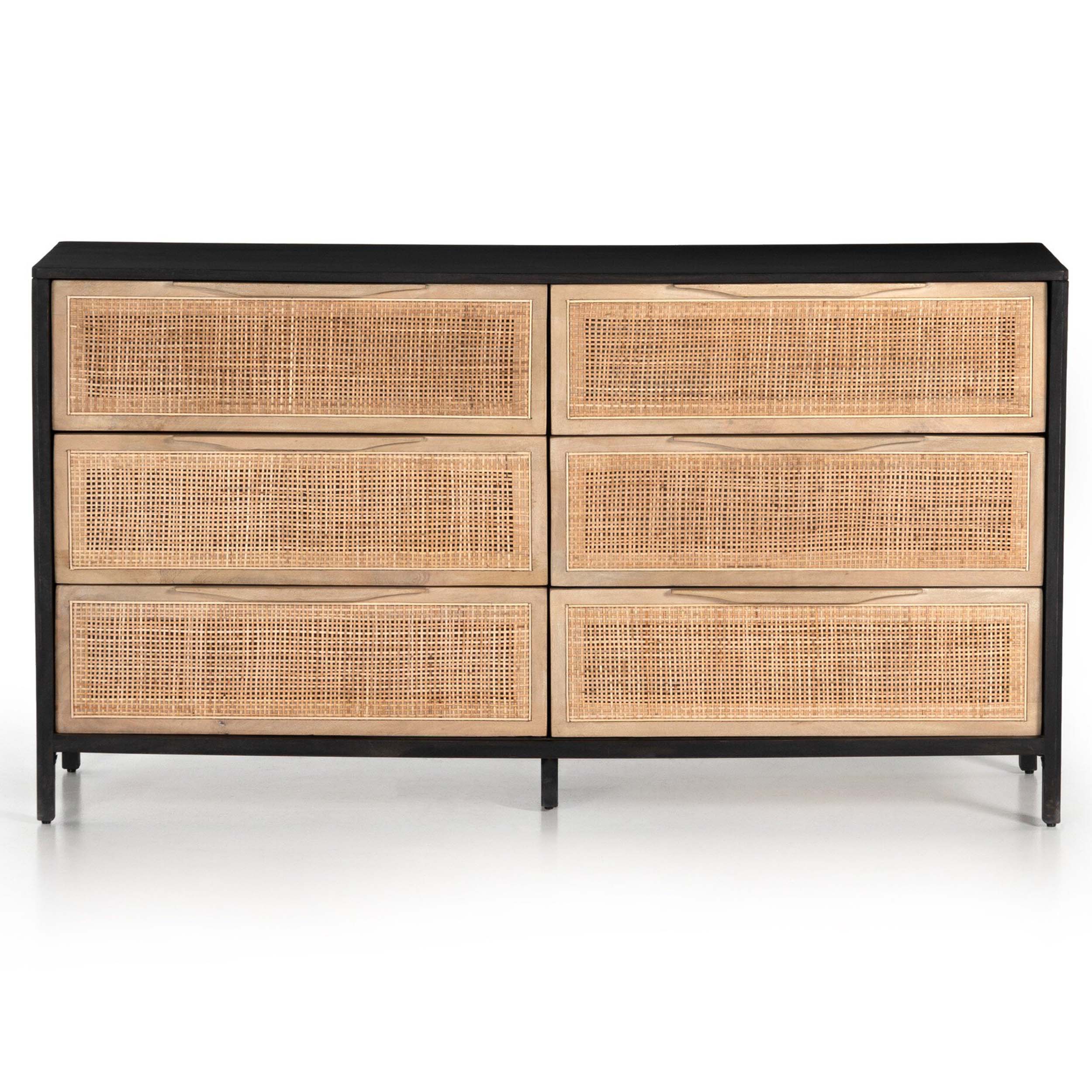 Sydney 6 Drawer Dresser, Black Wash
