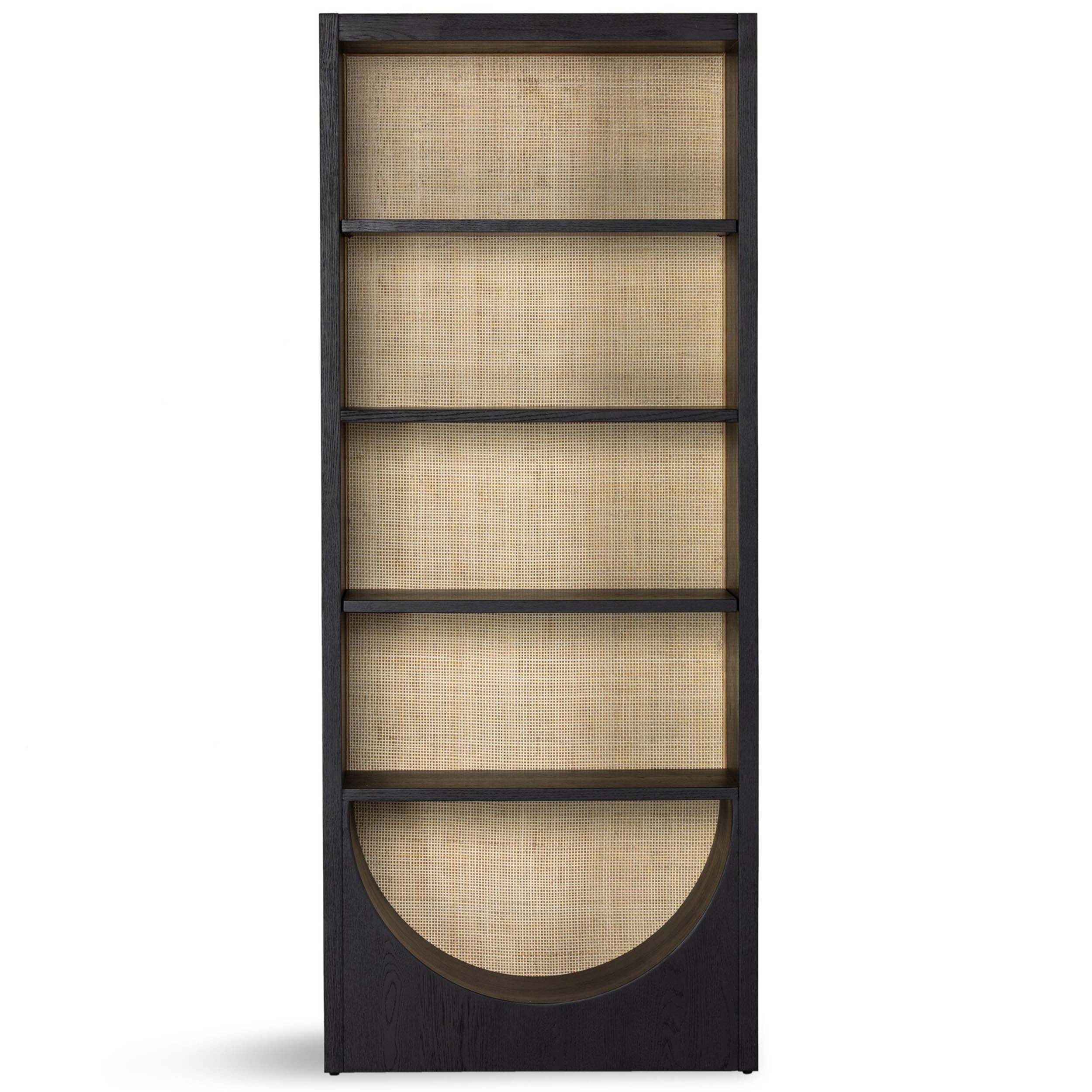 Higgs Bookcase, Brushed Ebony Oak Veneer