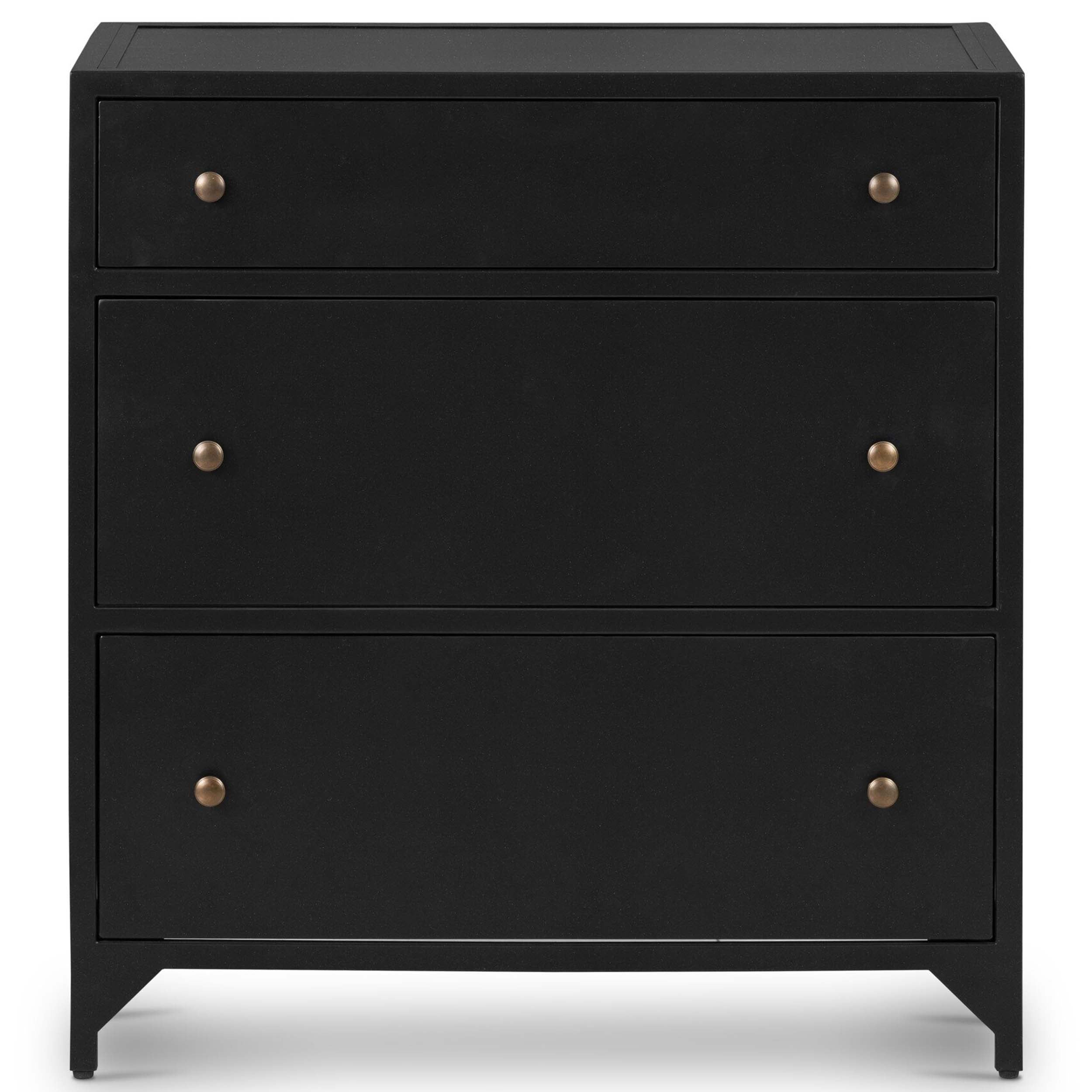 Belmont Large Storage Nightstand, Black