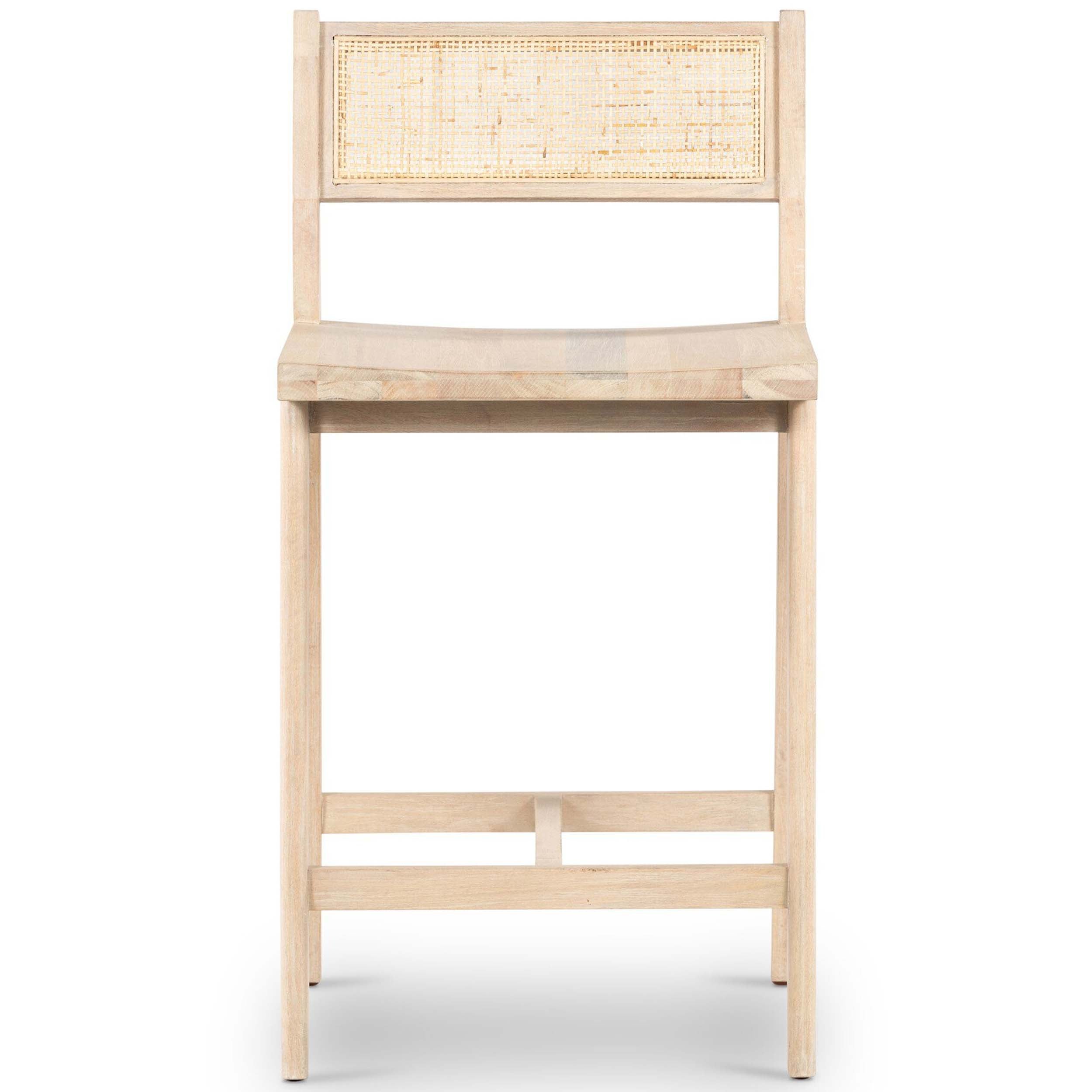 Clarita Bar + Counter Stool, White Wash Mango
