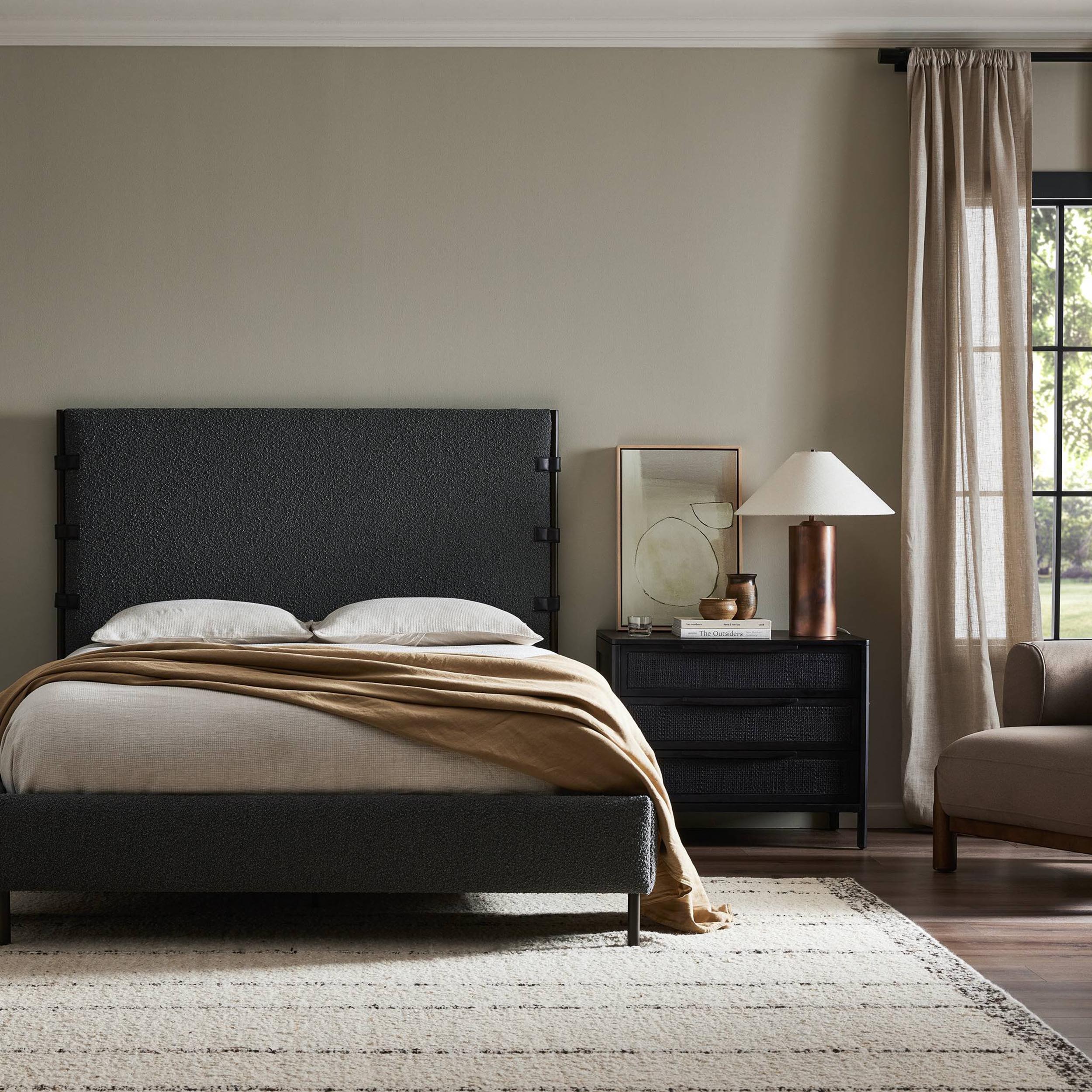Anderson Bed, Knoll Charcoal