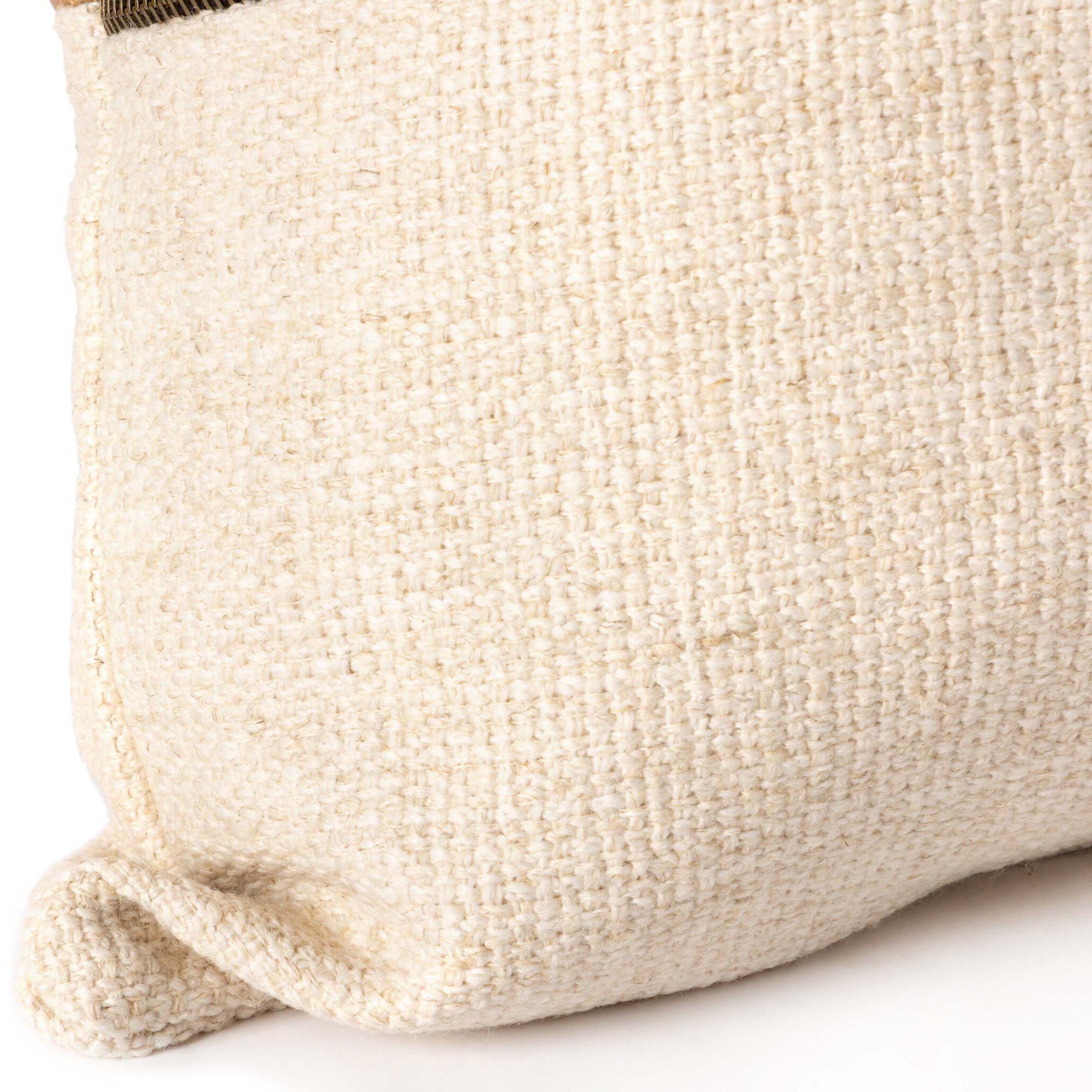 Leather And Linen Pillow, Sonoma Butterscotch