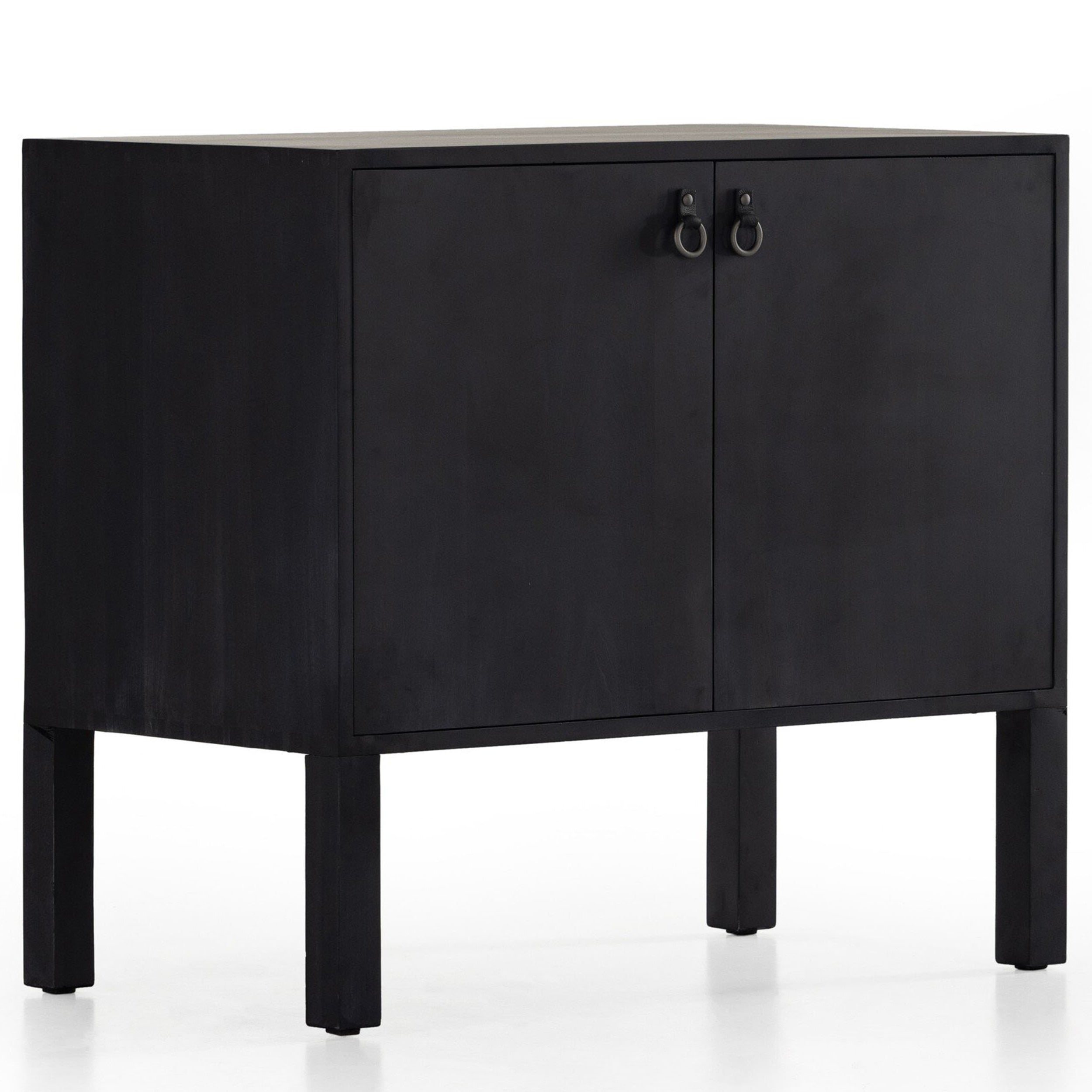 Isador Bar Cabinet, Black Wash Poplar