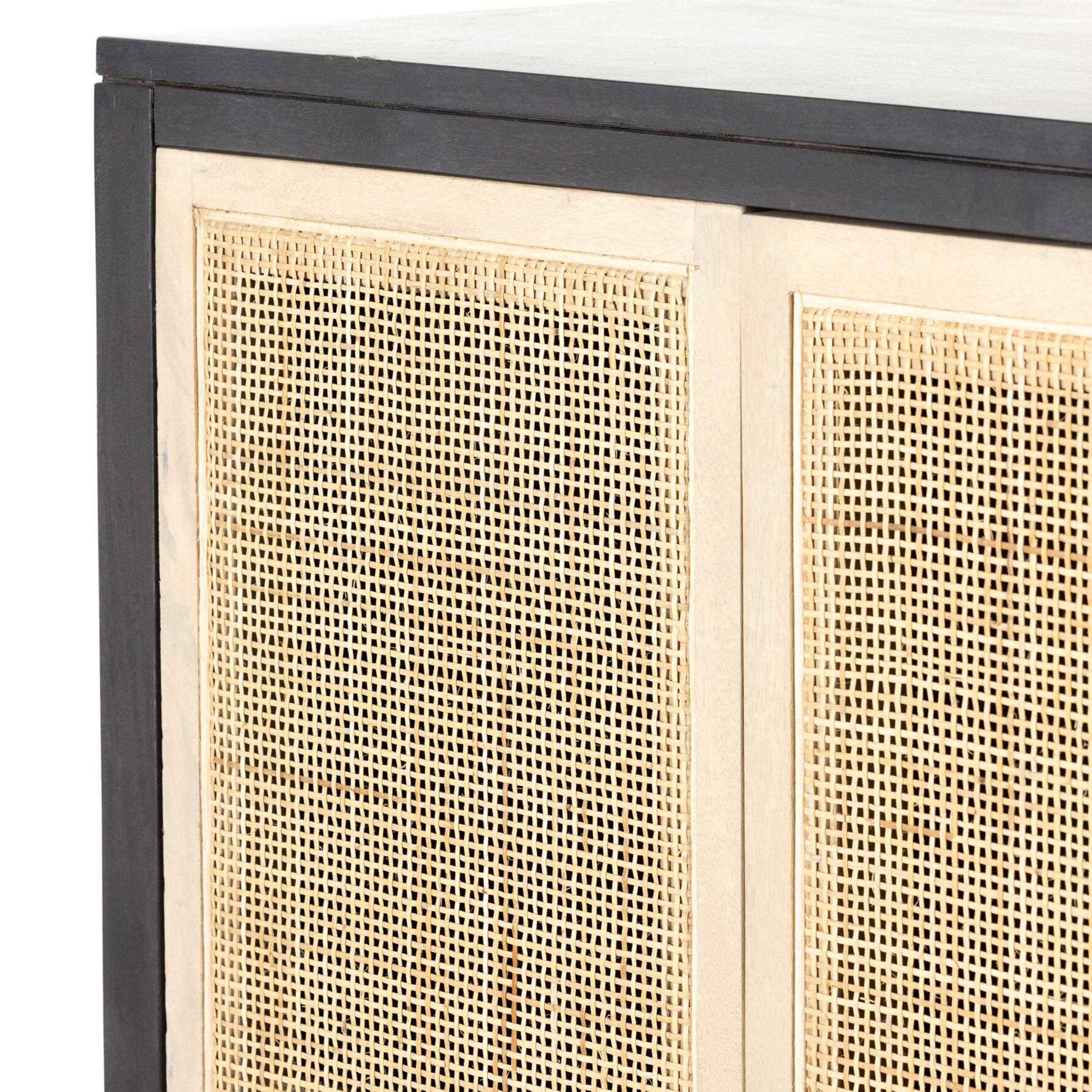 Caprice Narrow Cabinet, Black Wash Mango