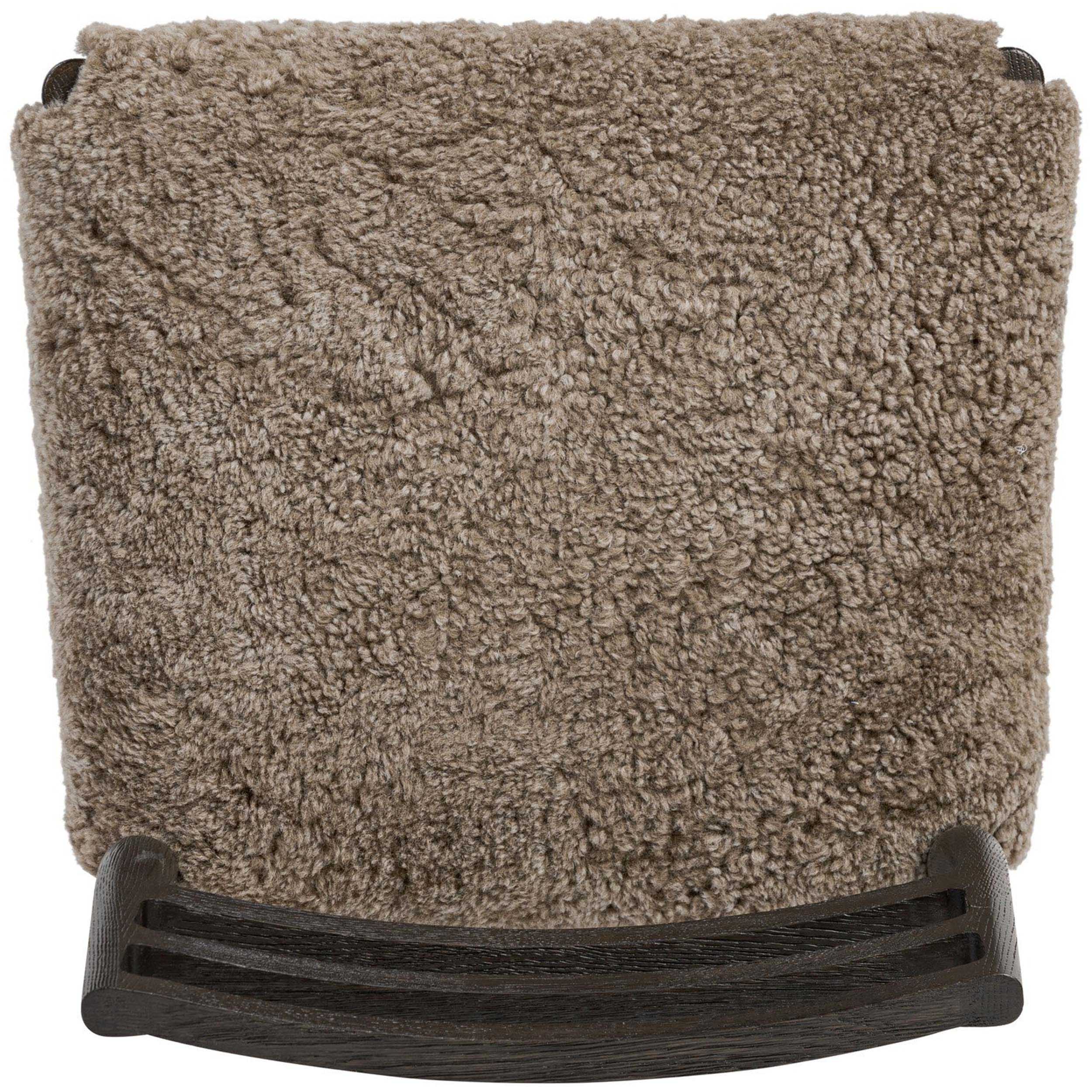 Glenmore Bar + Counter Stool, Taupe Shearling, Light Carbon