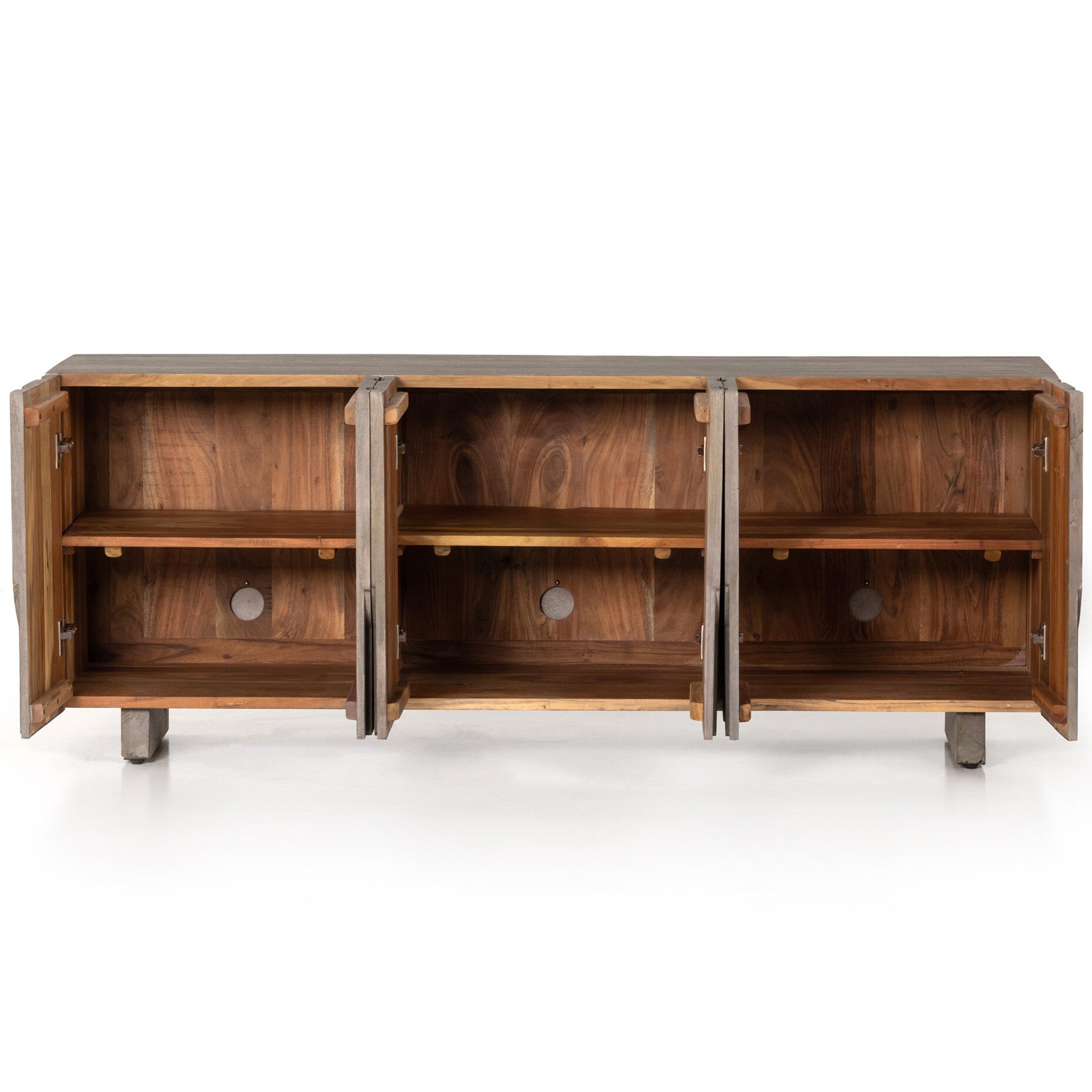 Rivka Media Console, Aged Grey
