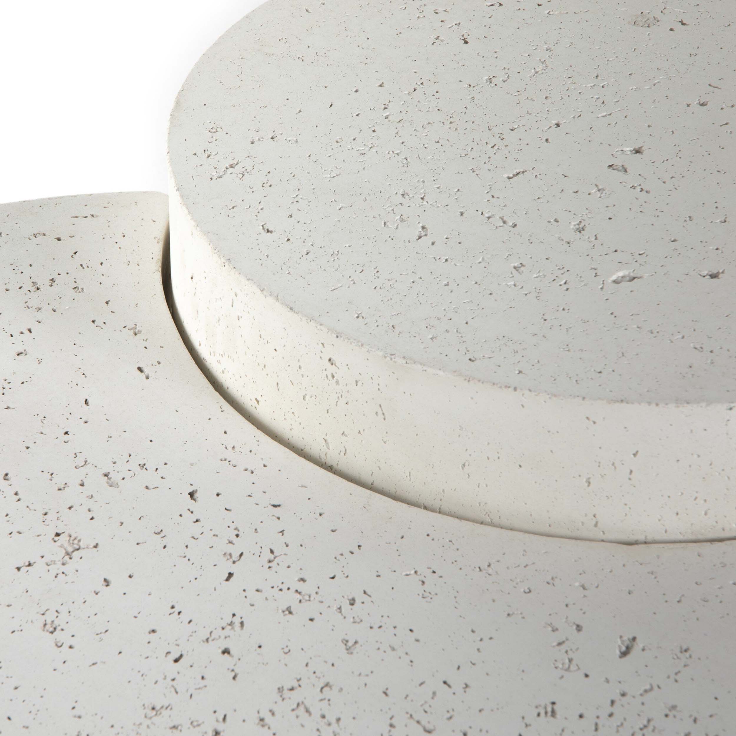 Meza Nesting Coffee Table, Textured White