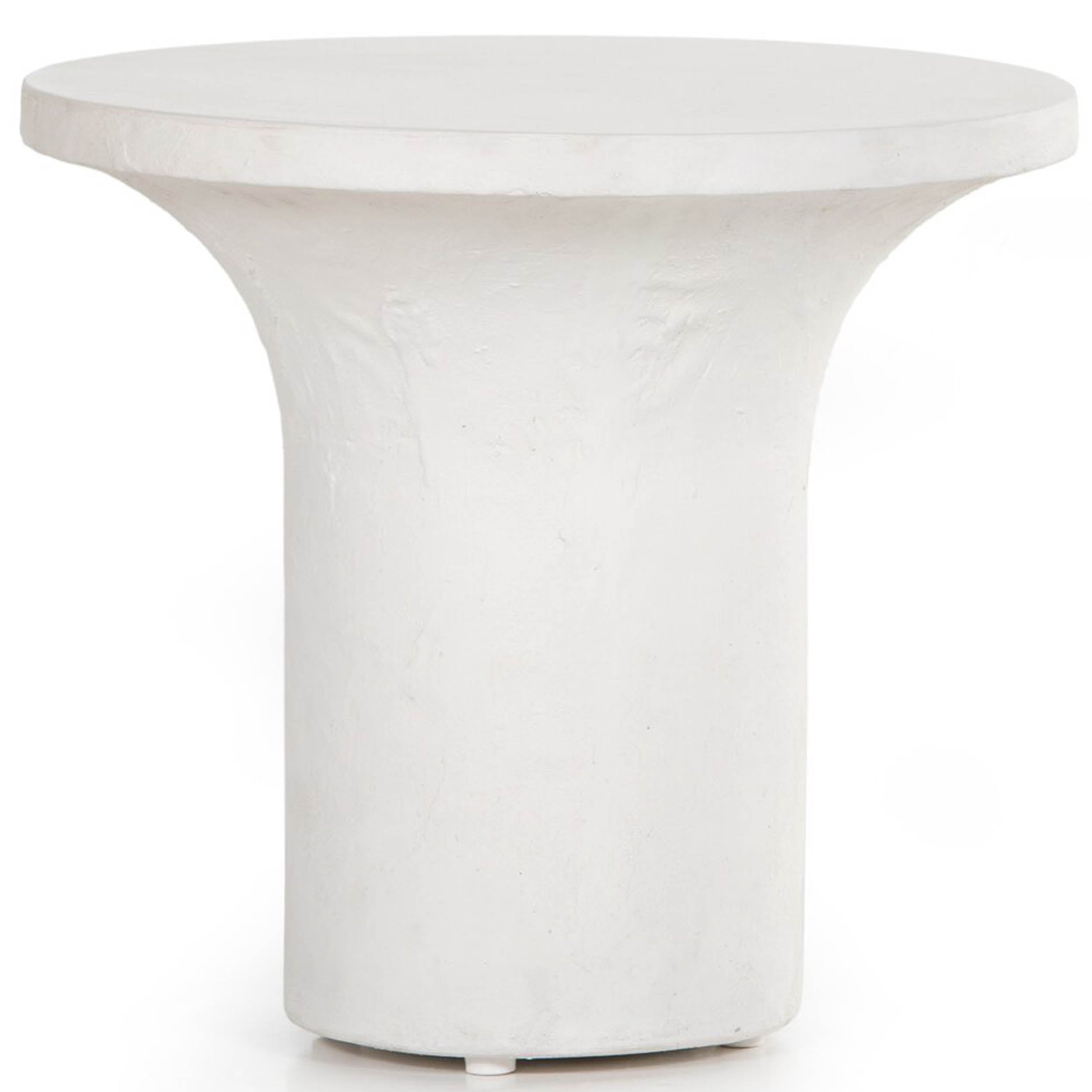 Parra Low End Table, White Concrete