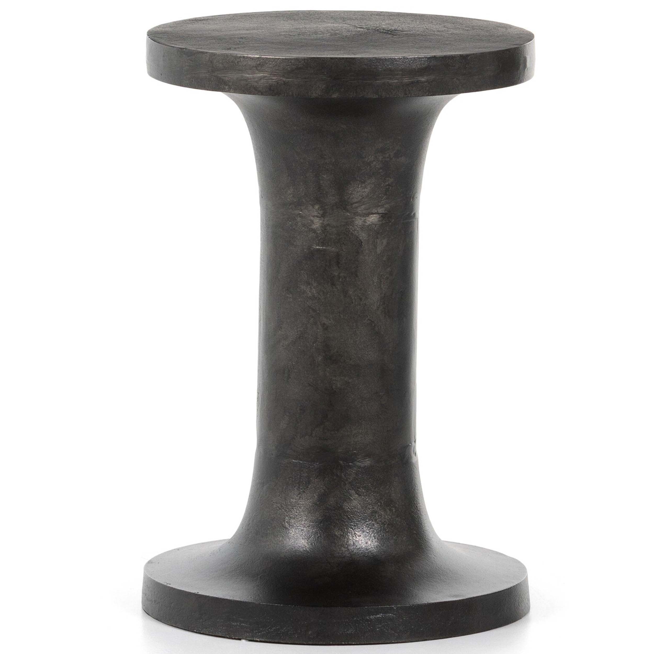 Gino End Table, Raw Black