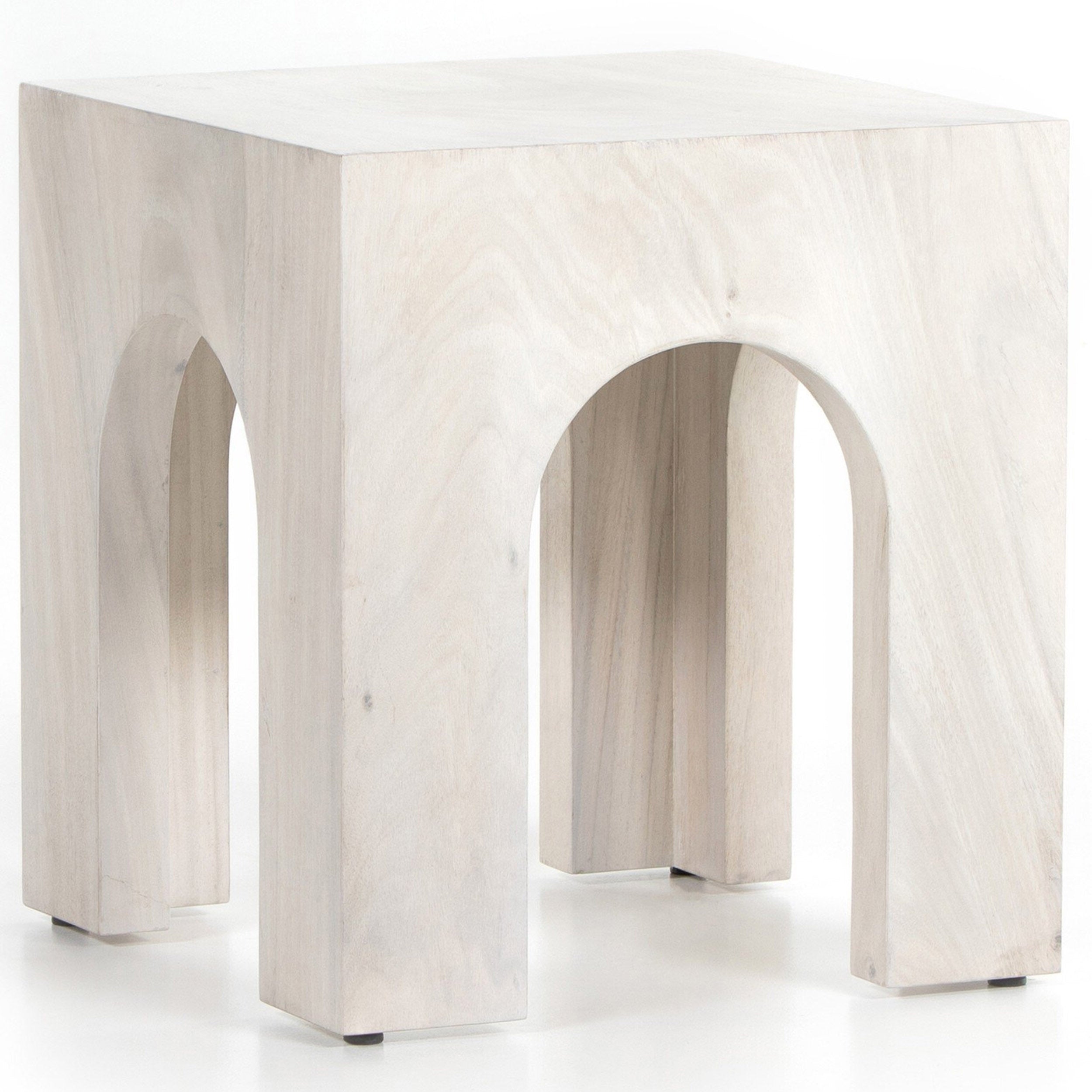 Fausto End Table, Bleached Guanacaste