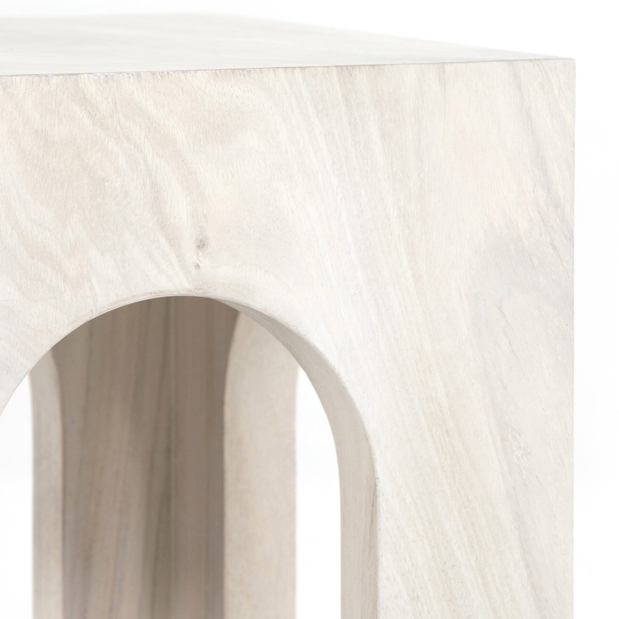 Fausto End Table, Bleached Guanacaste