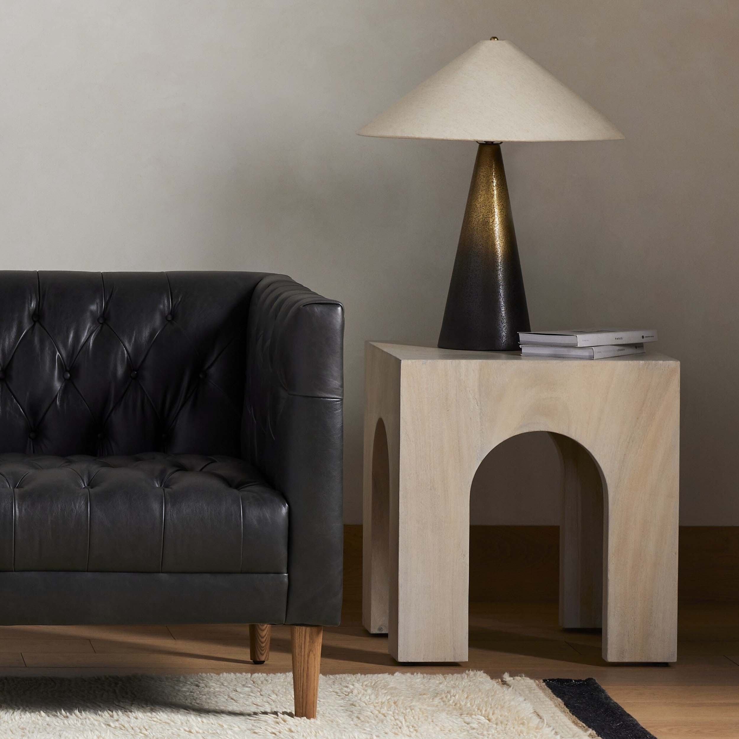 Fausto End Table, Bleached Guanacaste