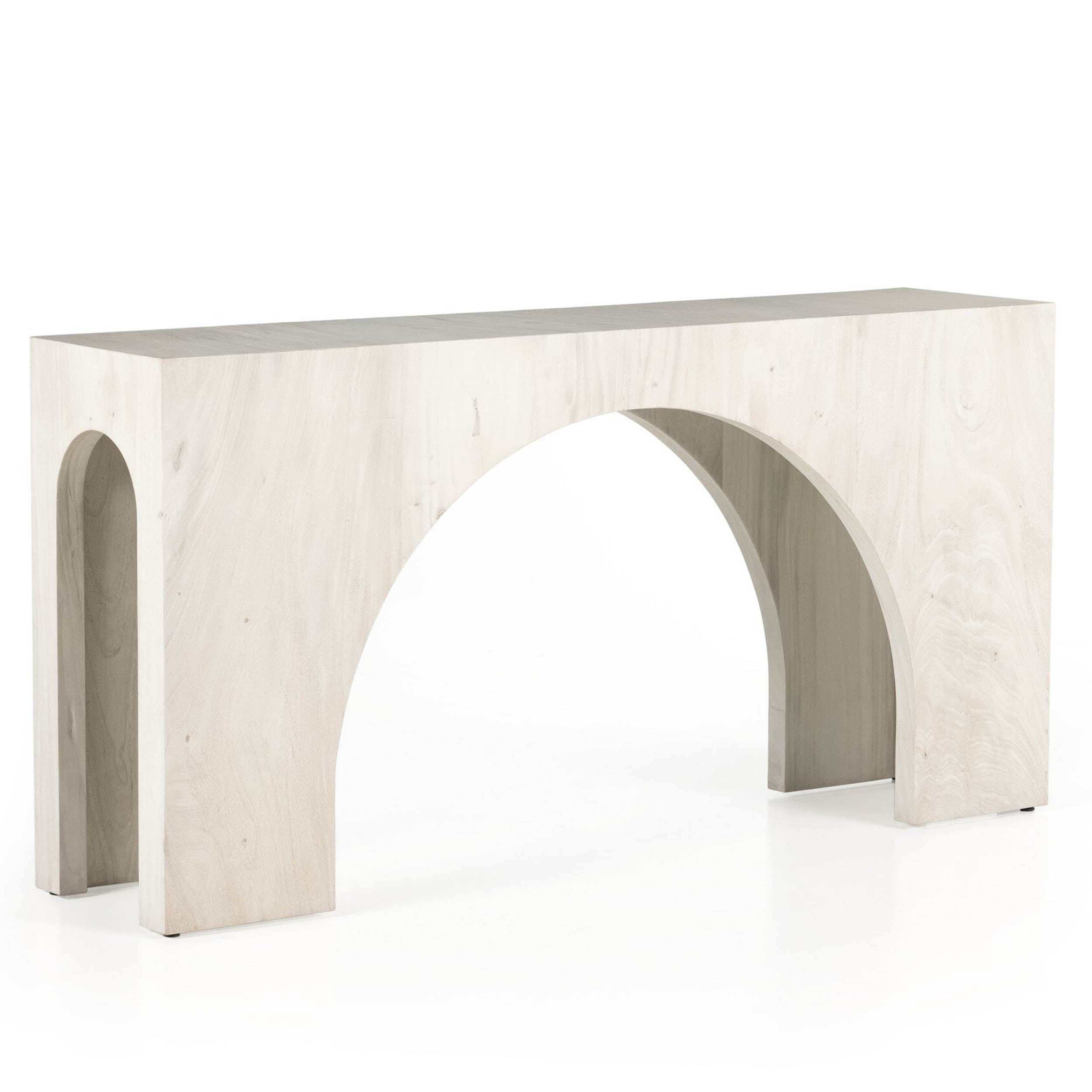 Fausto Console Table, Bleached Guanacaste