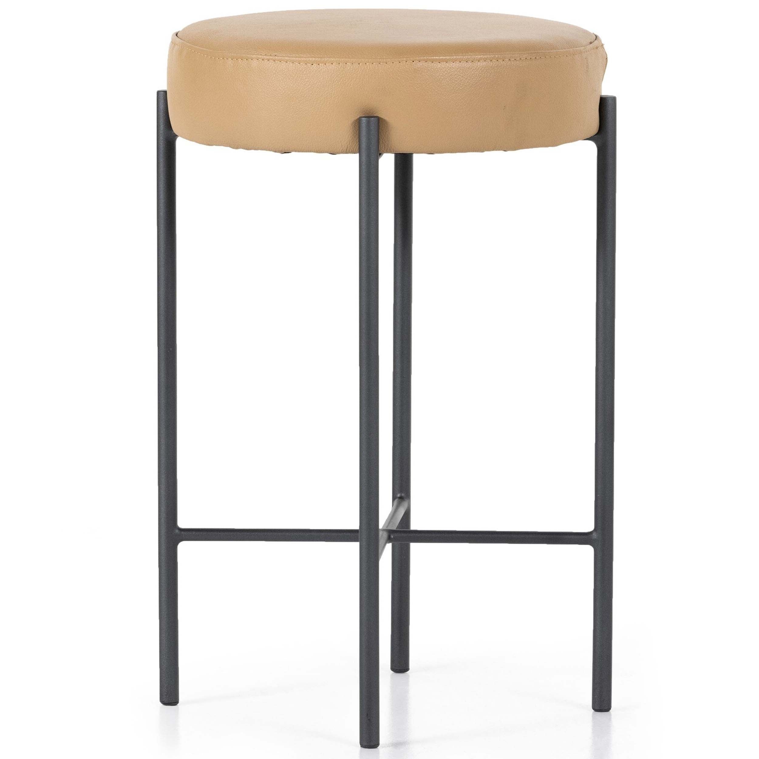 Nocona Bar + Counter Stool, Natural Leather