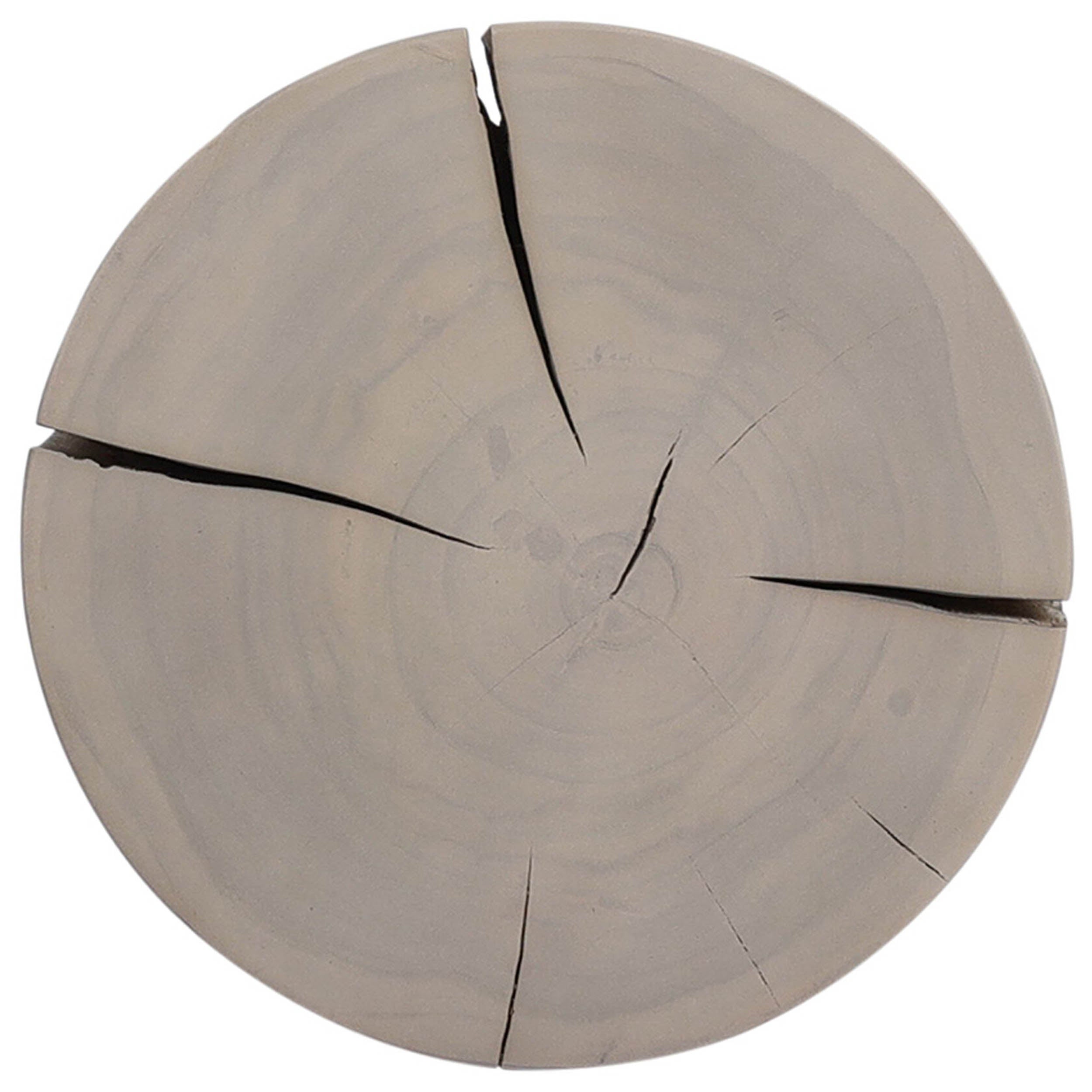 Jovie Outdoor End Table, Ivory Teak Root