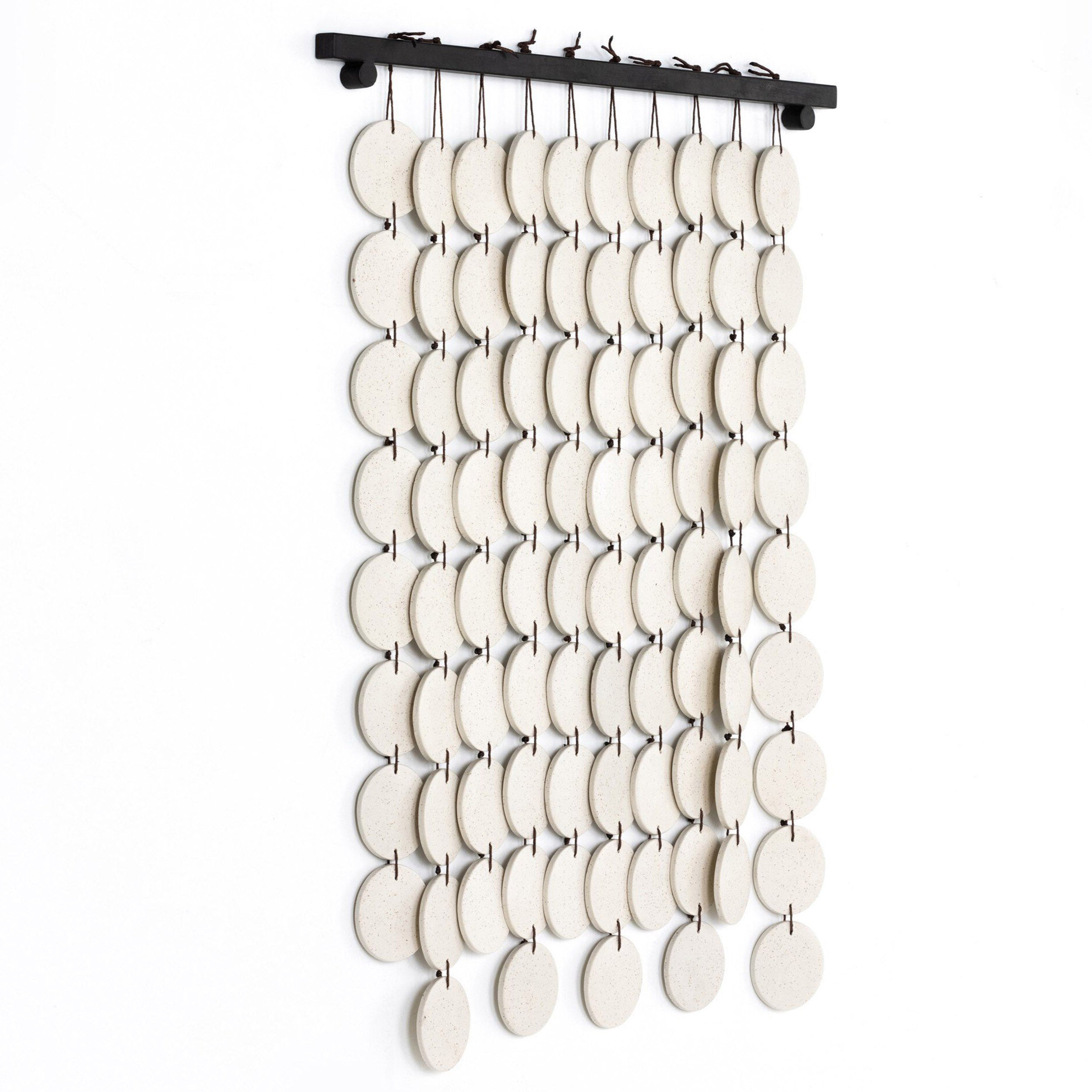 Ceramic Wall Hanging, Speckled Cream Ceramic