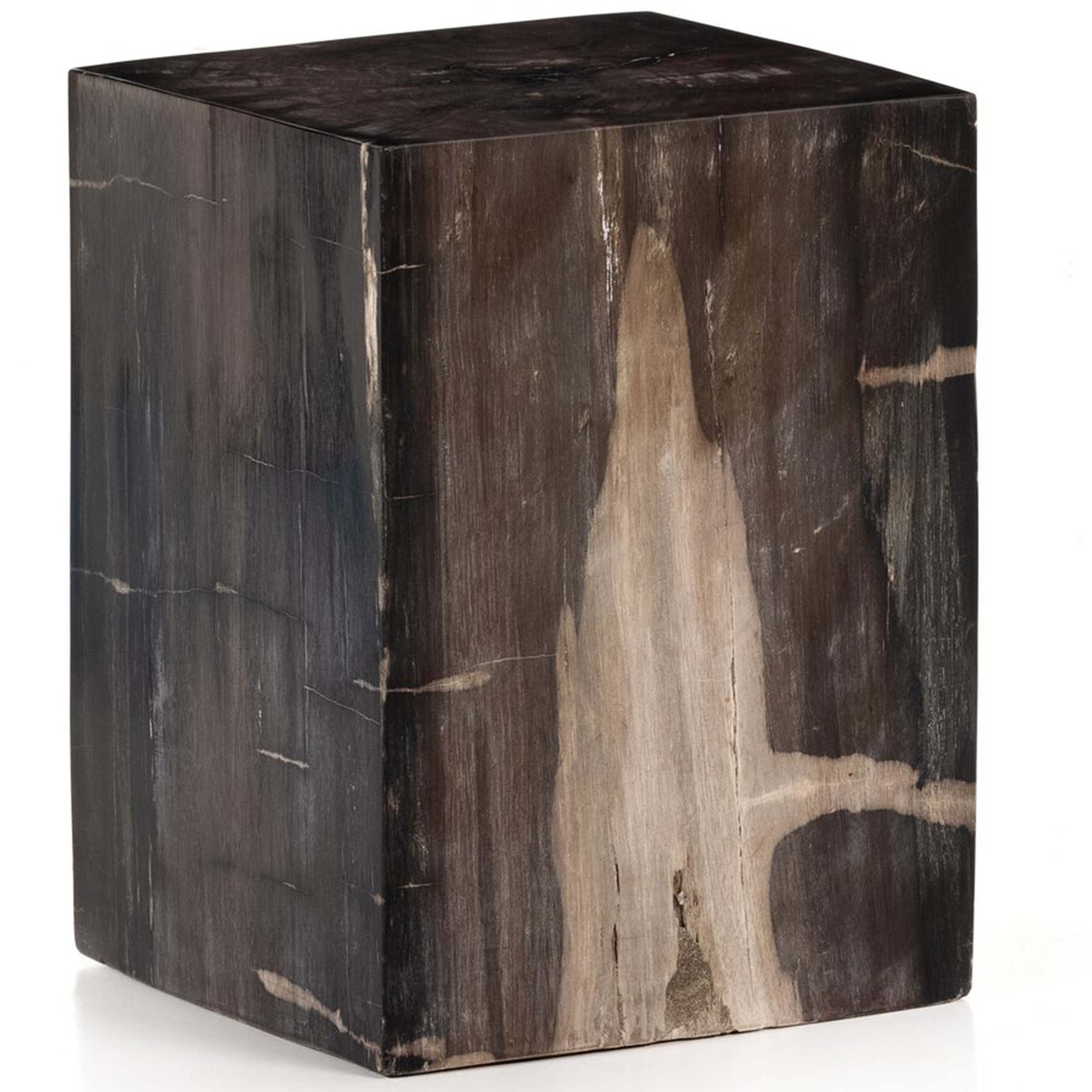Buck End Table, Dark Petrified Wood
