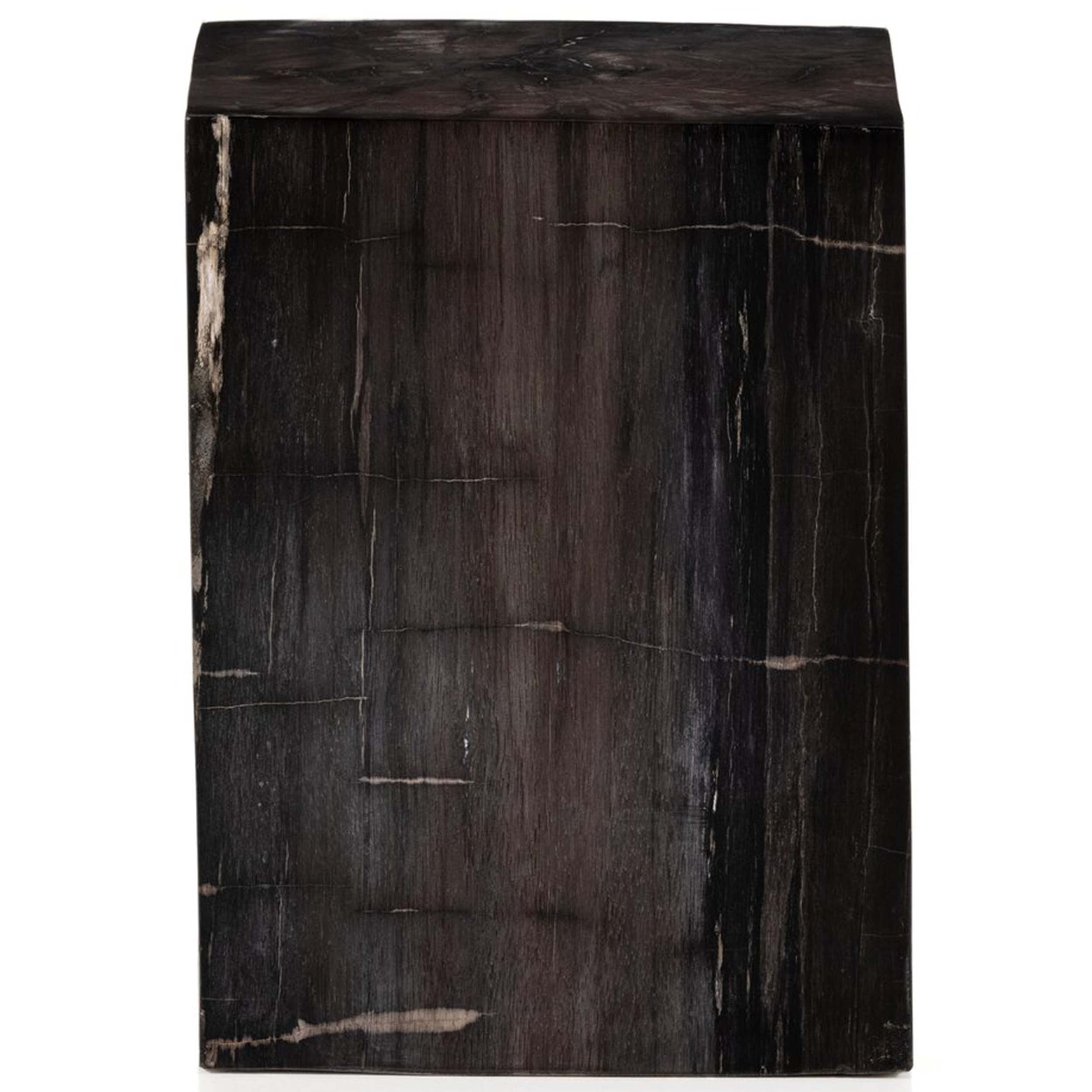 Buck End Table, Dark Petrified Wood