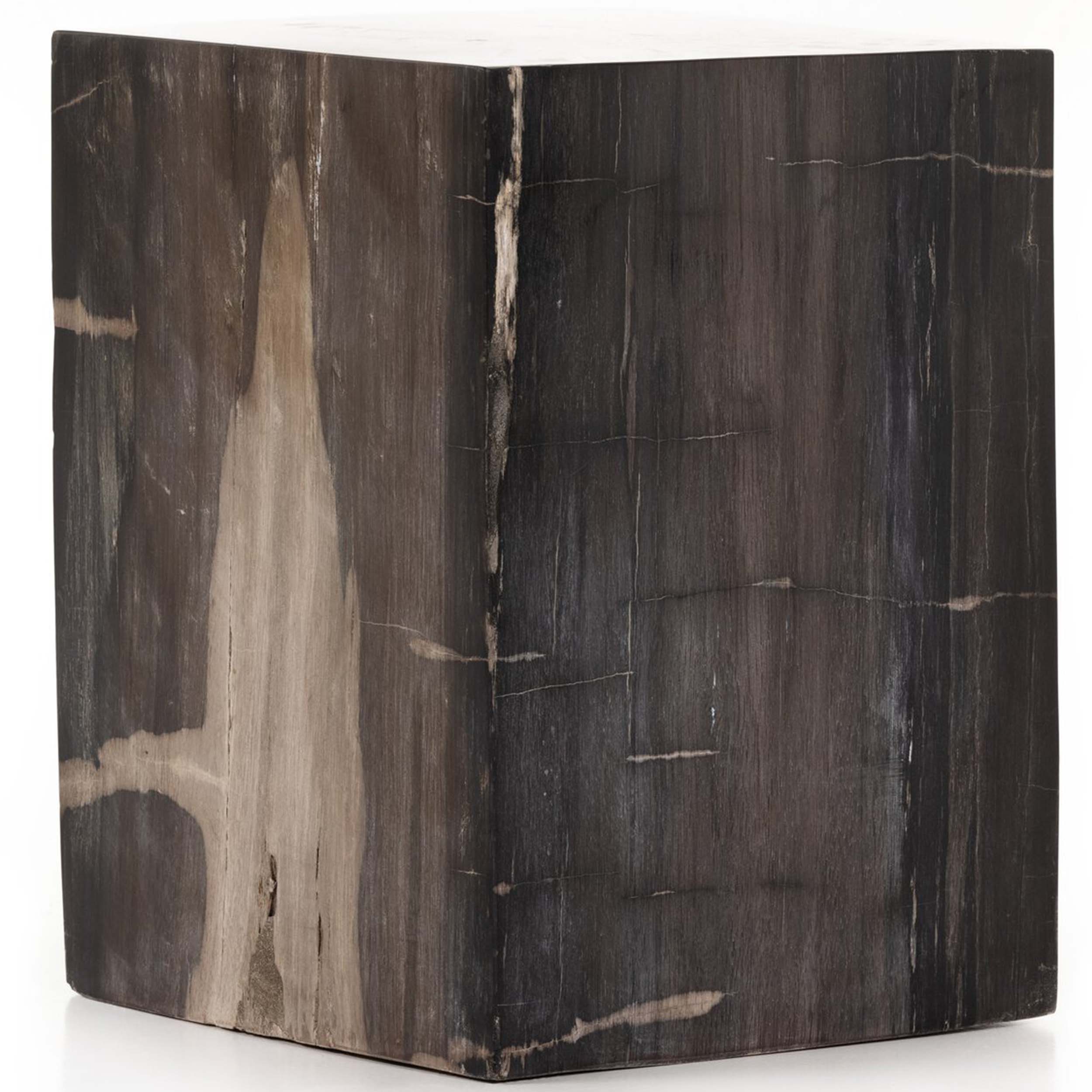 Buck End Table, Dark Petrified Wood