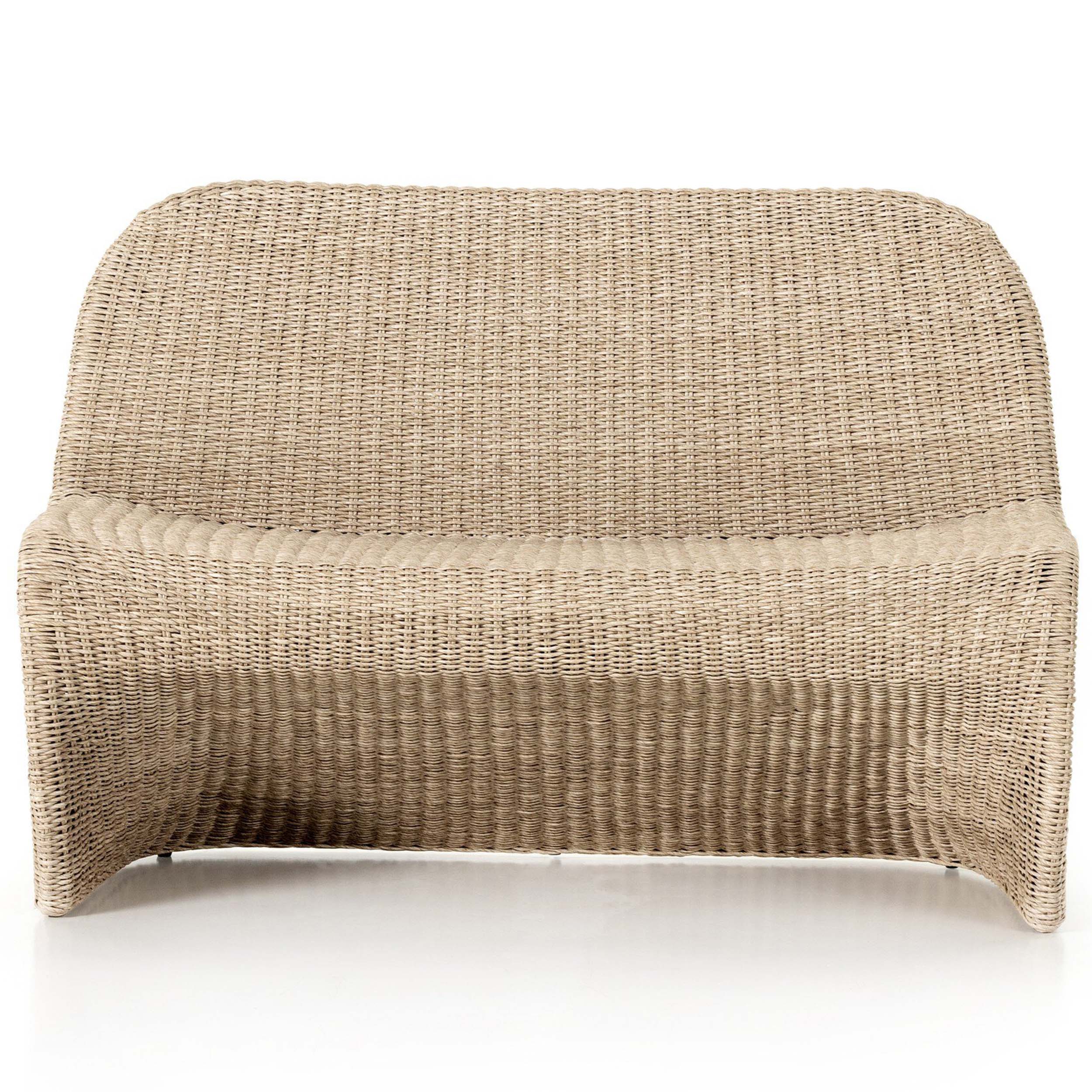 Portia Outdoor Dining Bench, Vintage White