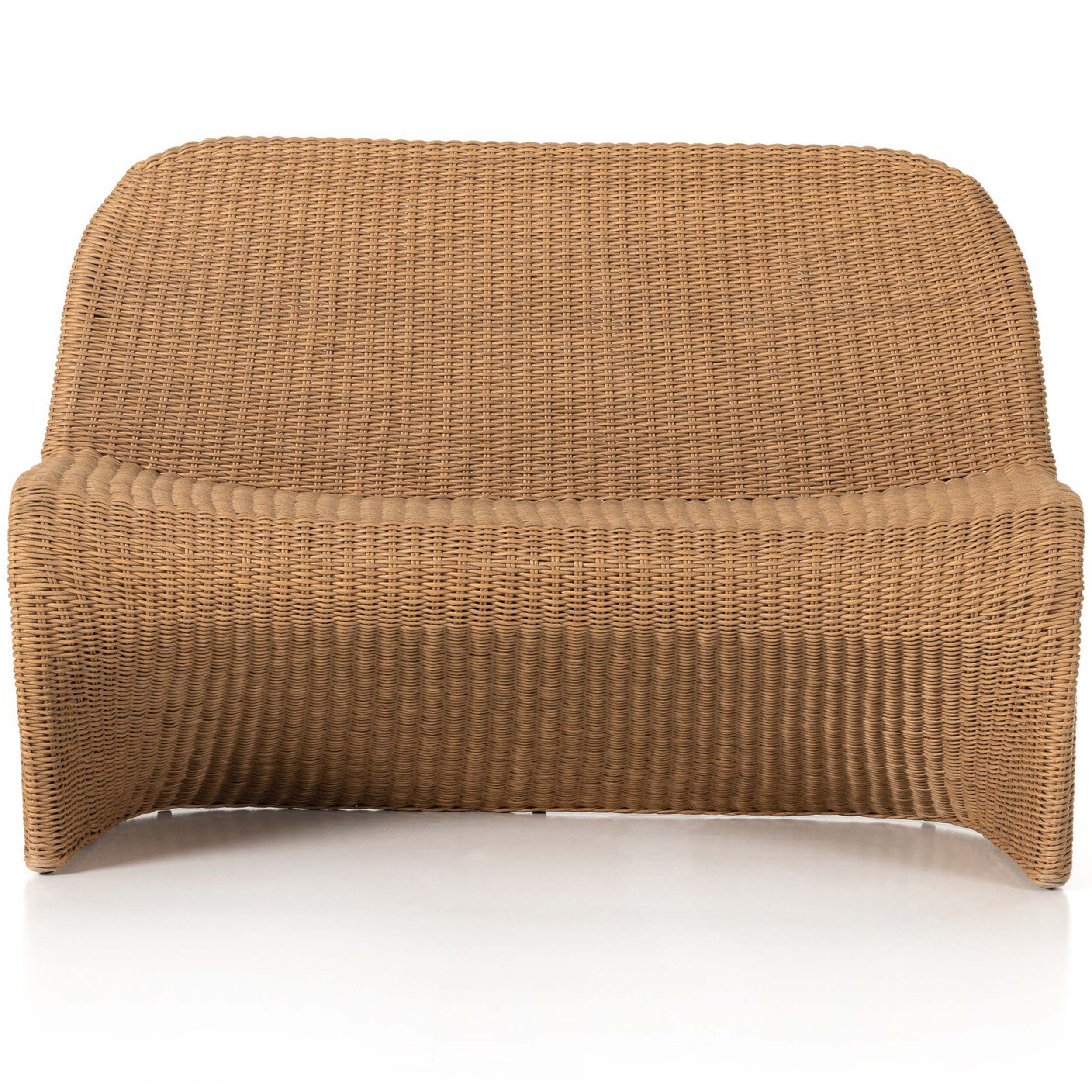 Portia Outdoor Dining Bench, Vintage Natural
